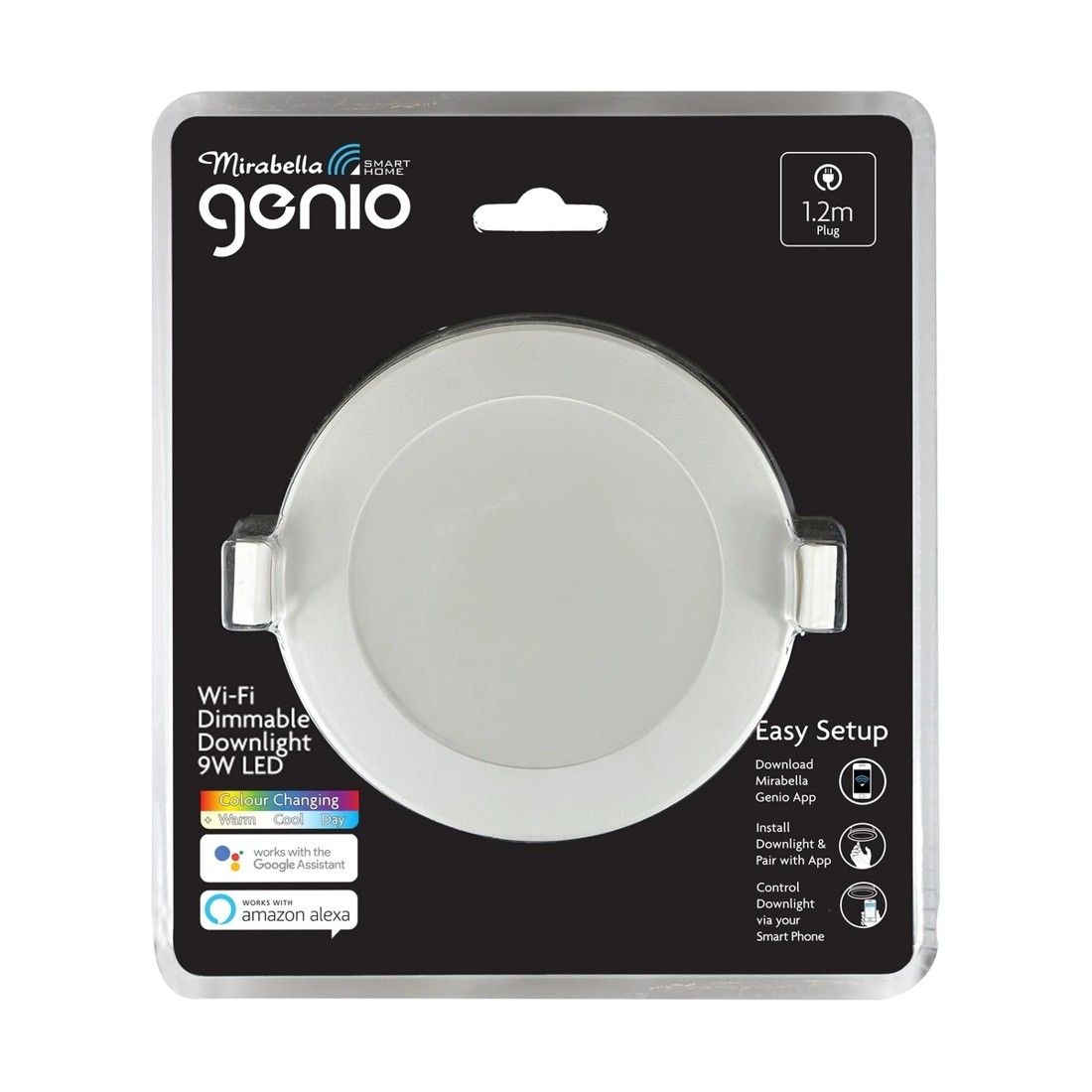 1 Mirabella Genio 9W LED Wi-Fi Dimmable Downlight, 1 of 1