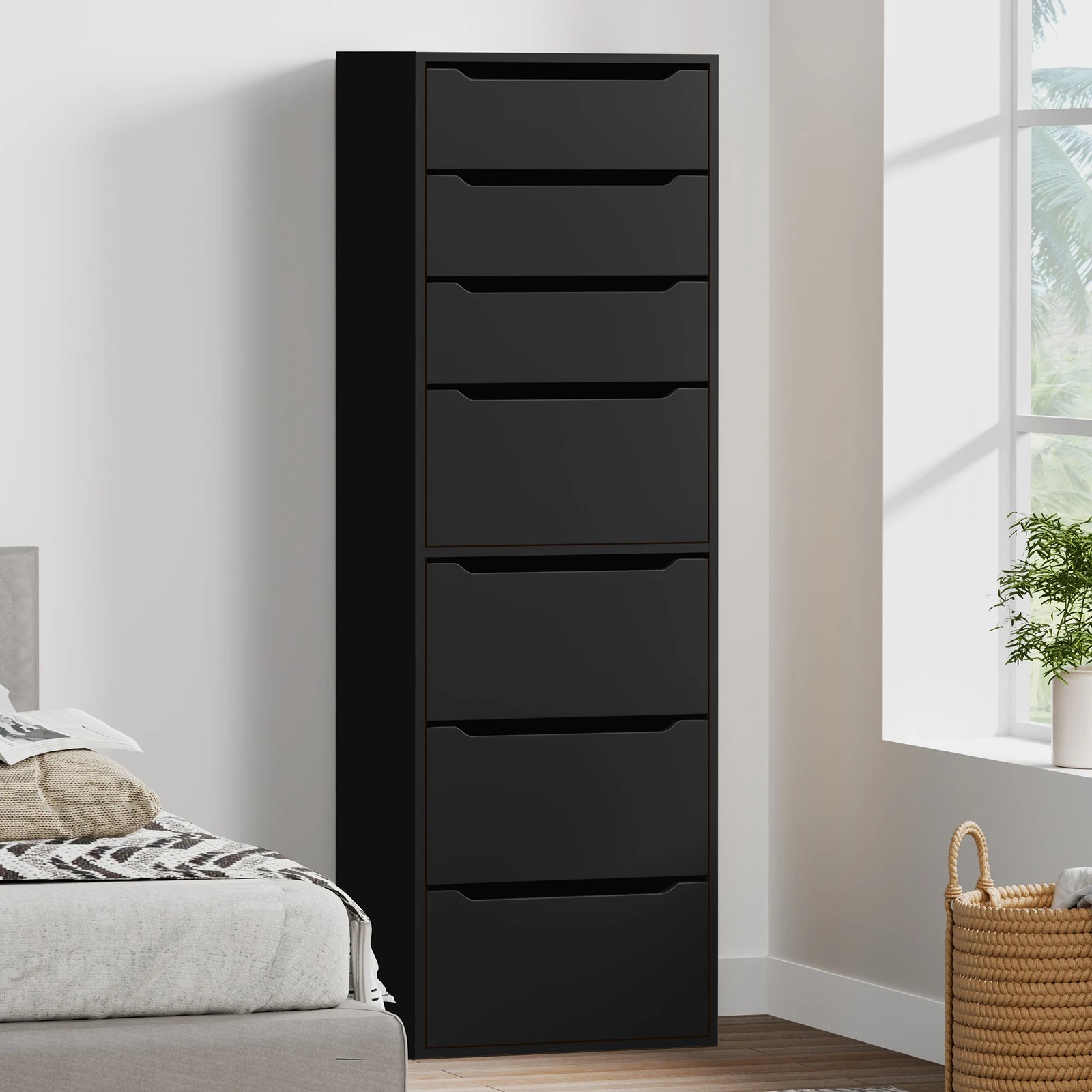 3 Alfordson Wardrobe 7 Drawers Clothes Storage Cabinet - Black, 3 of 10