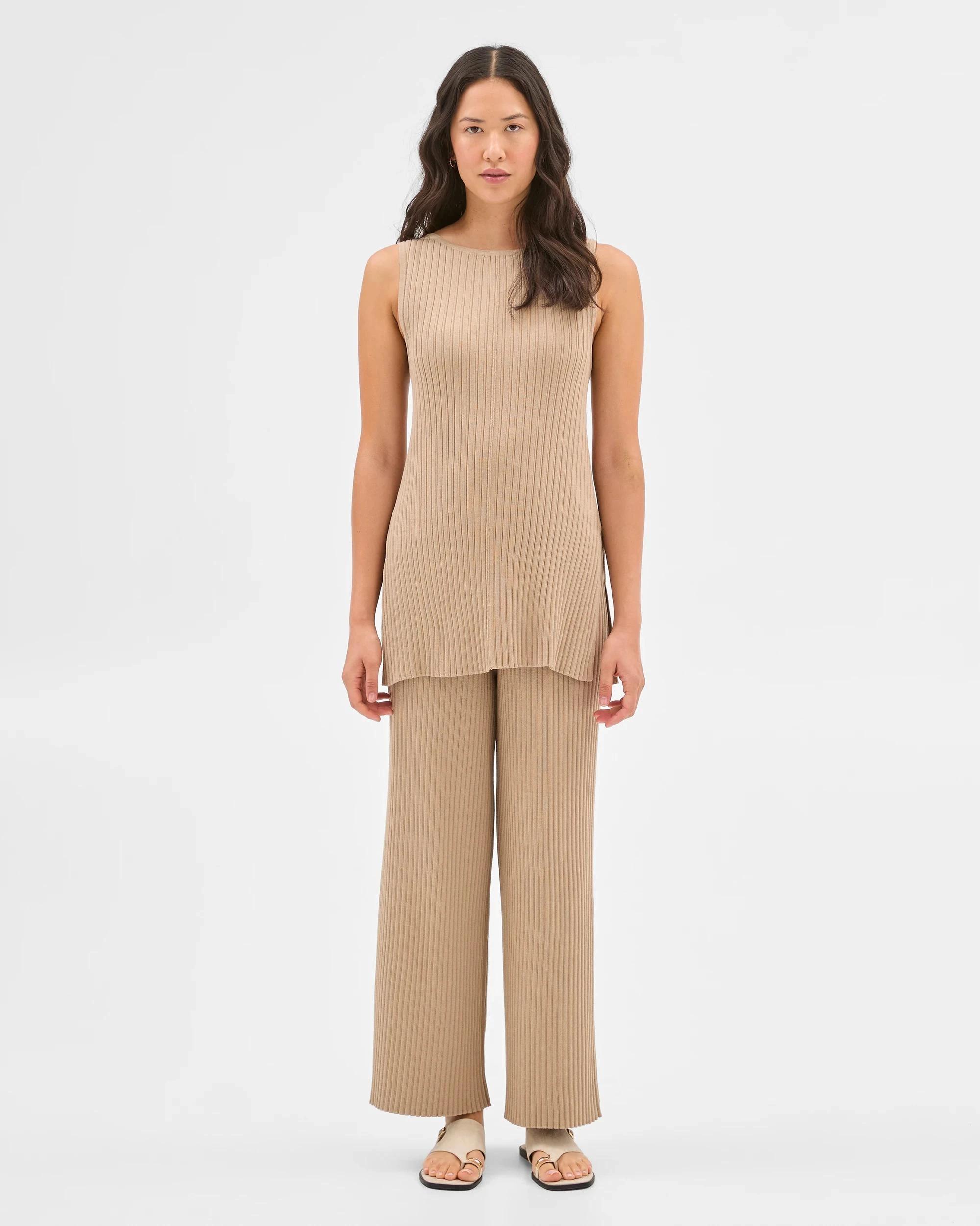 5 Target Boat Neck Ribbed Tunic Top SAND, 5 of 7