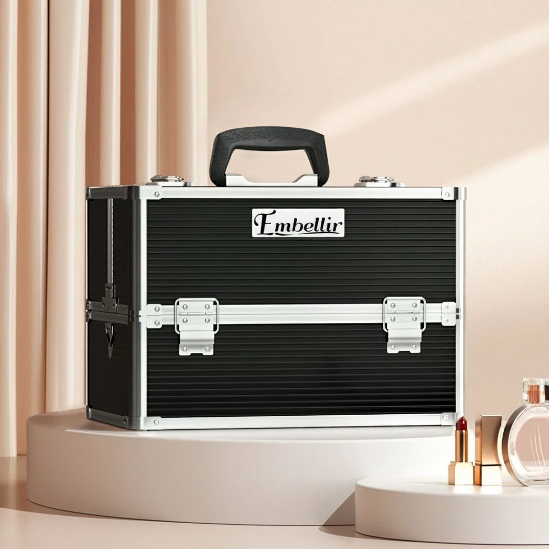 7 Embellir Beauty Case Makeup Travel Bag Large Organiser Carry Storage PortableBox - Multi, 7 of 8