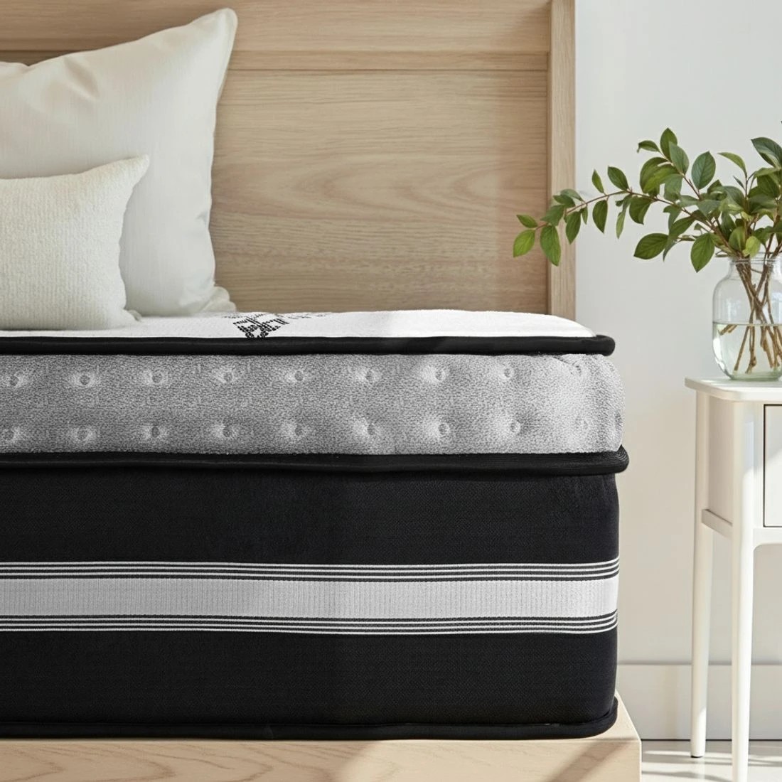 9 Giselle Bedding King Mattress 35cm Bed in a Box Pocket Spring Gel Memory Foam - King Bed - Multi, 9 of 10