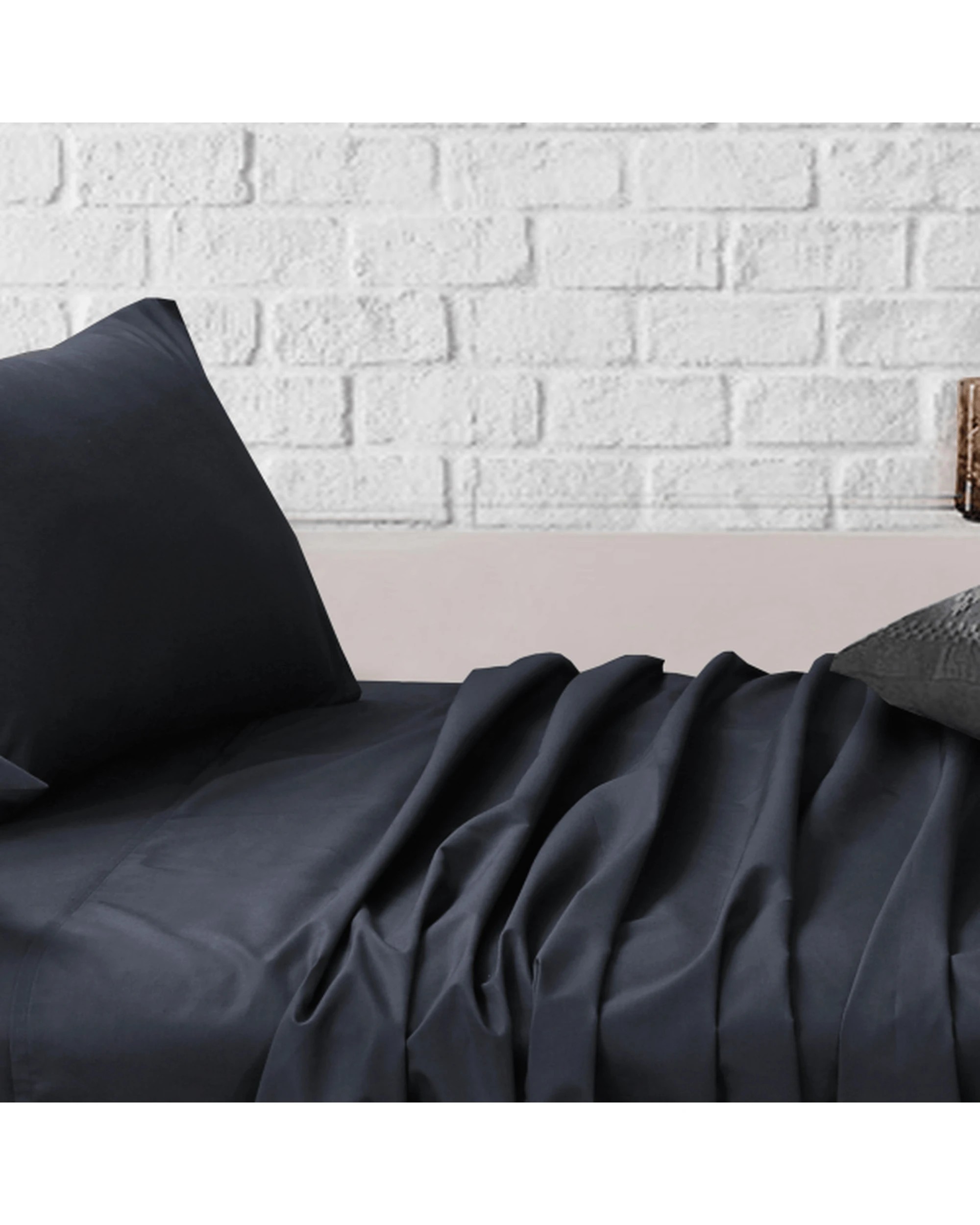 4 Amsons Bedsheets Set Flat & Fitted Sheets With Pillowcases - King Bed - Black, 4 of 8