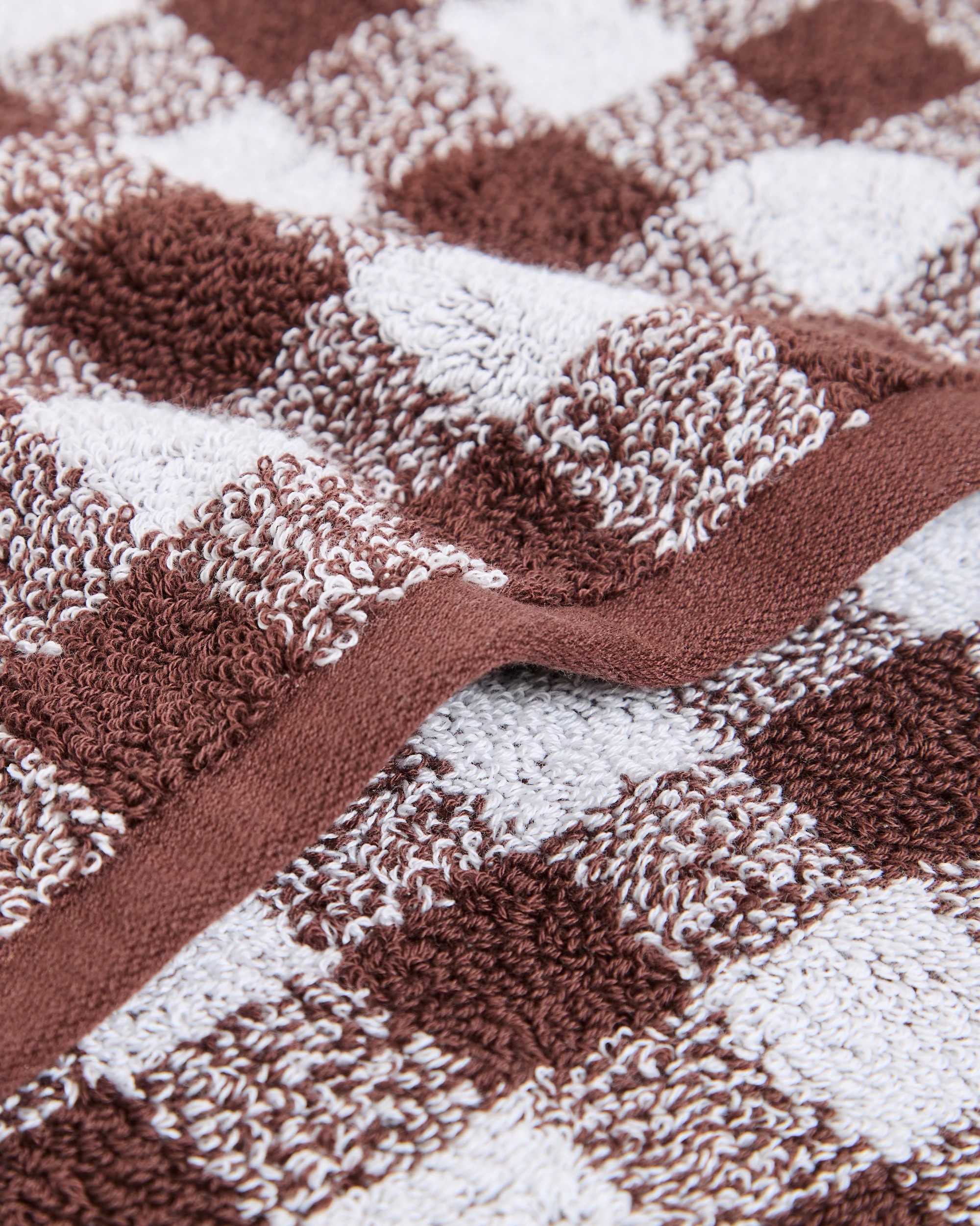 3 Target Georgie Australian Cotton Gingham Bath Sheet - Brown, 3 of 3