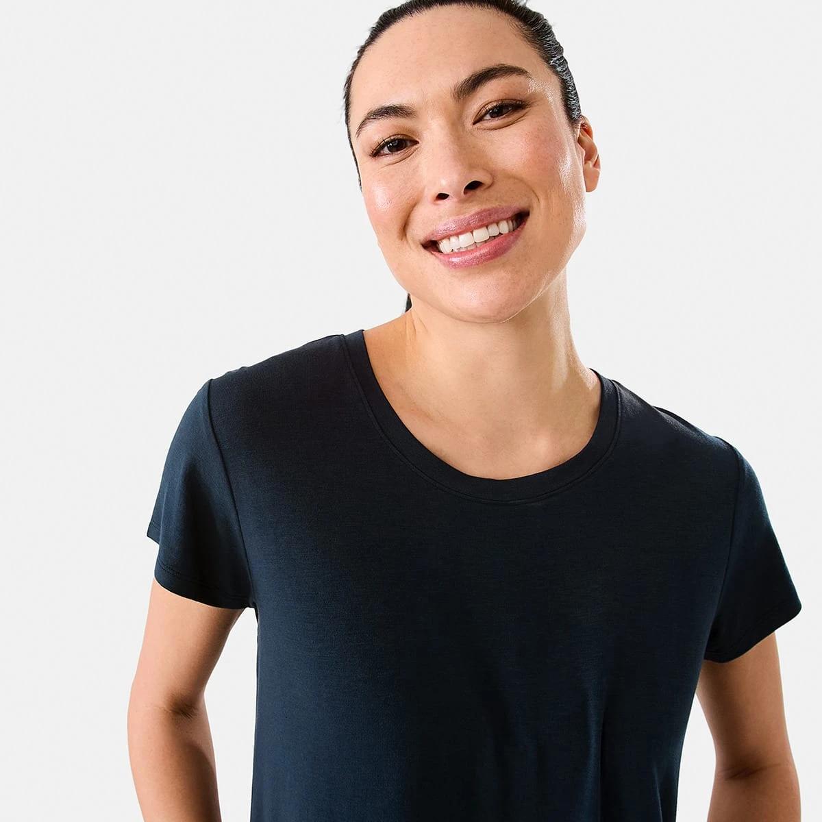 4 Active Womens Short Sleeve Mesh T-shirt SKY CAPTAIN, 4 of 6