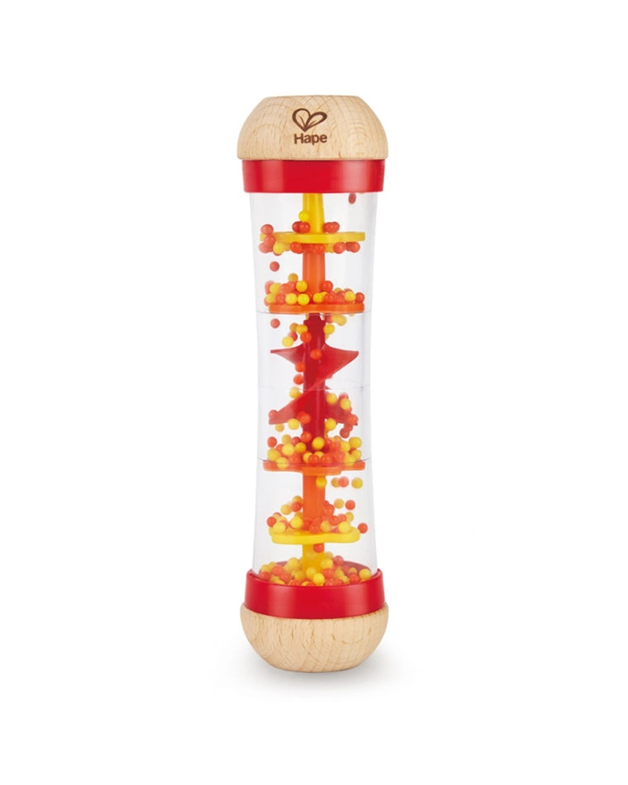 1 Hape Beaded Raindrops Rain Maker Toy 5x5x19.6cm Kids - Red, 1 of 3