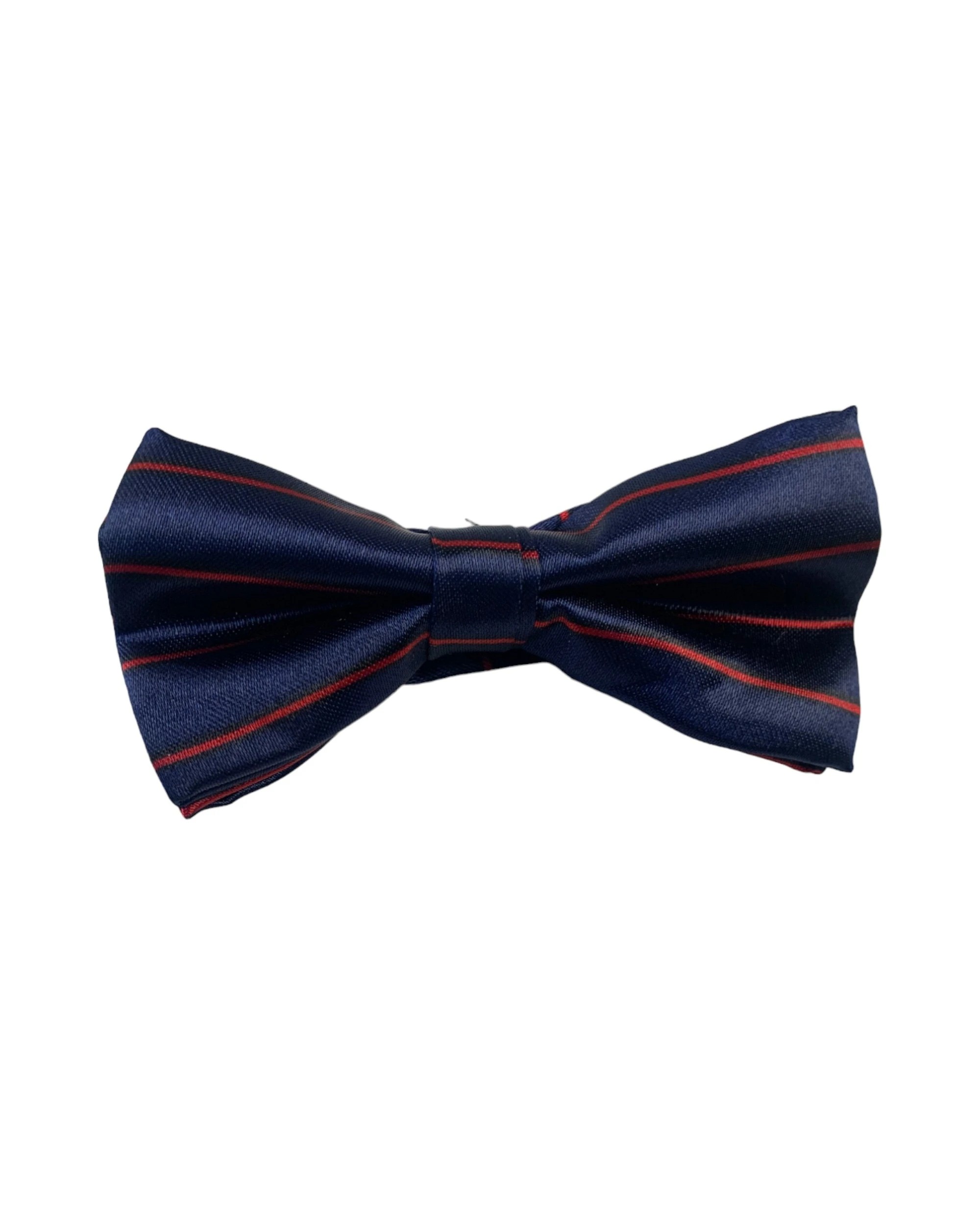 2 Zasel Boys Navy With Red Stripes Patterned Bow Tie, 2 of 2