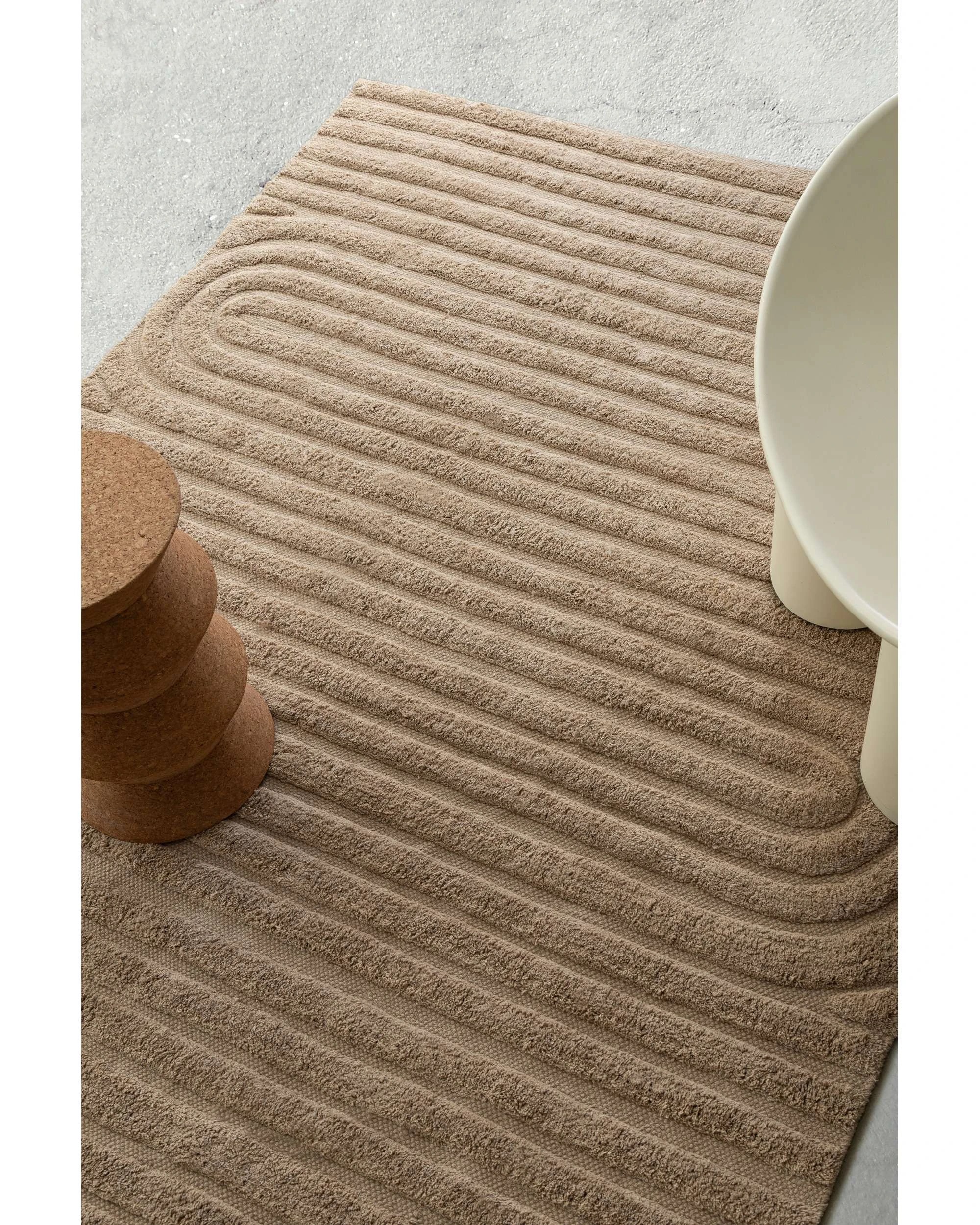 3 Loopsie Rabat Sculptural Cotton Rug-280cm x 190cm - Brown, 3 of 7