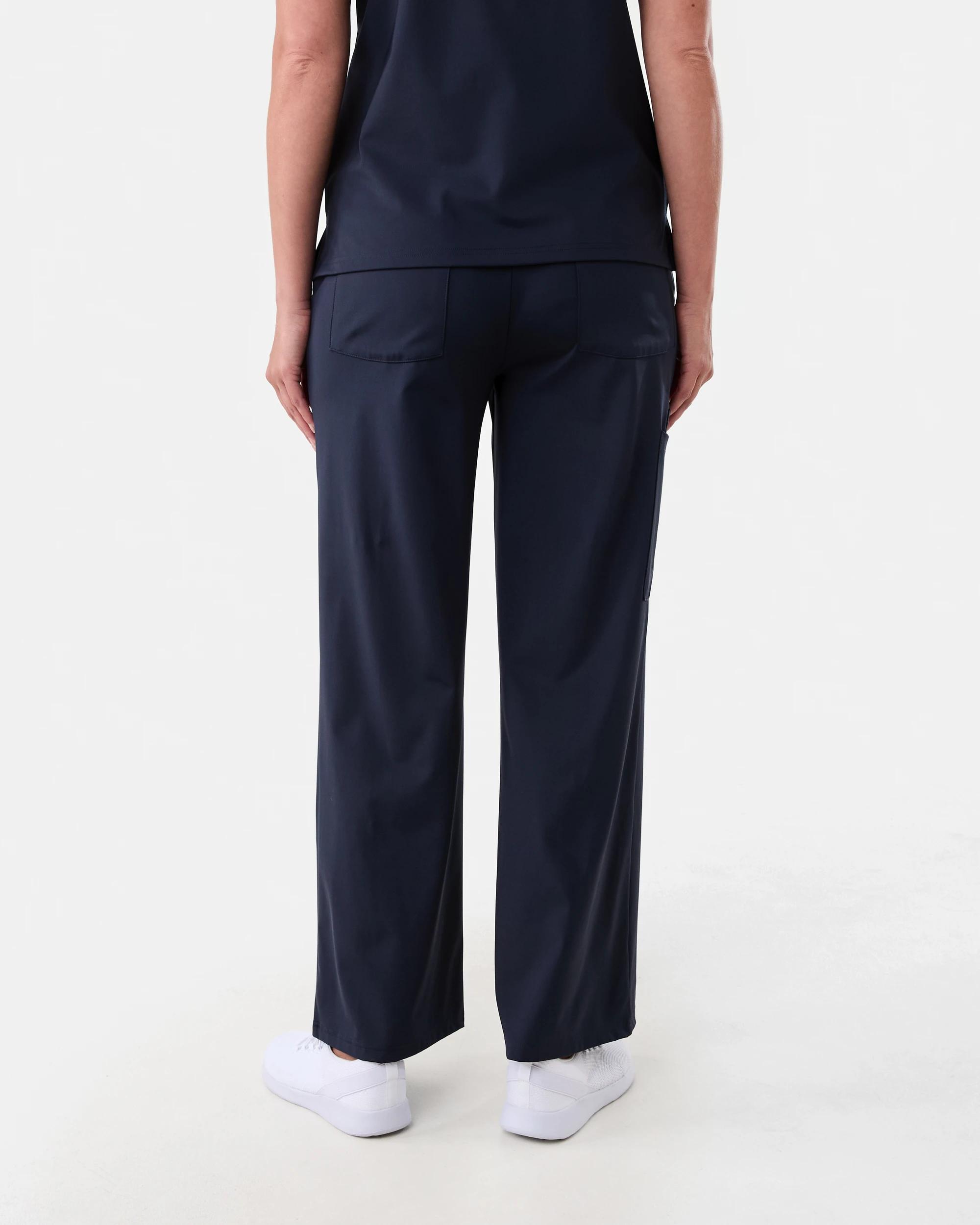 3 Workwear Scrub Performance Flare Pants Paris Blu, 3 of 8