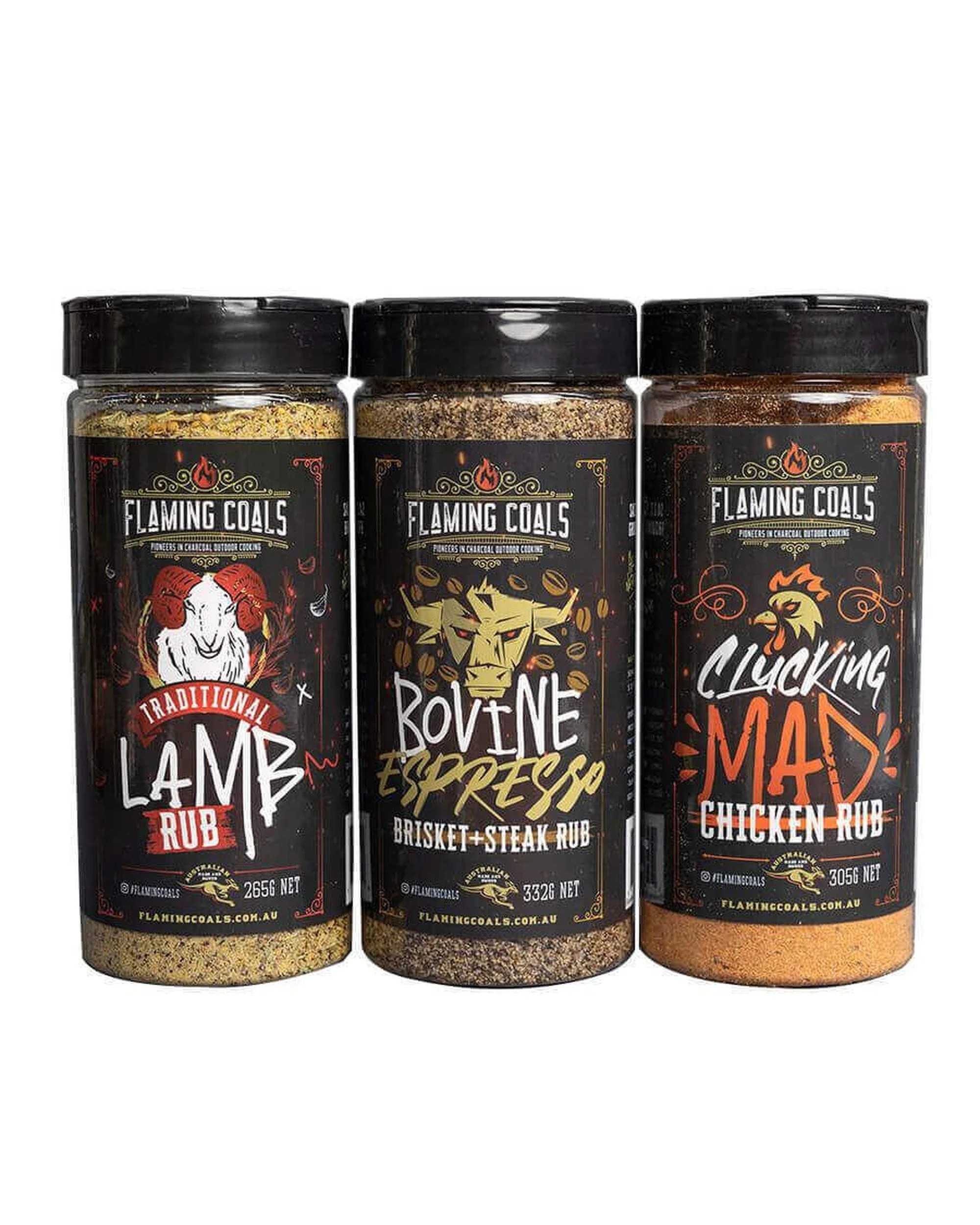 9 Flaming Coals Rub Pack With Charcoal Starter Wand, 9 of 9