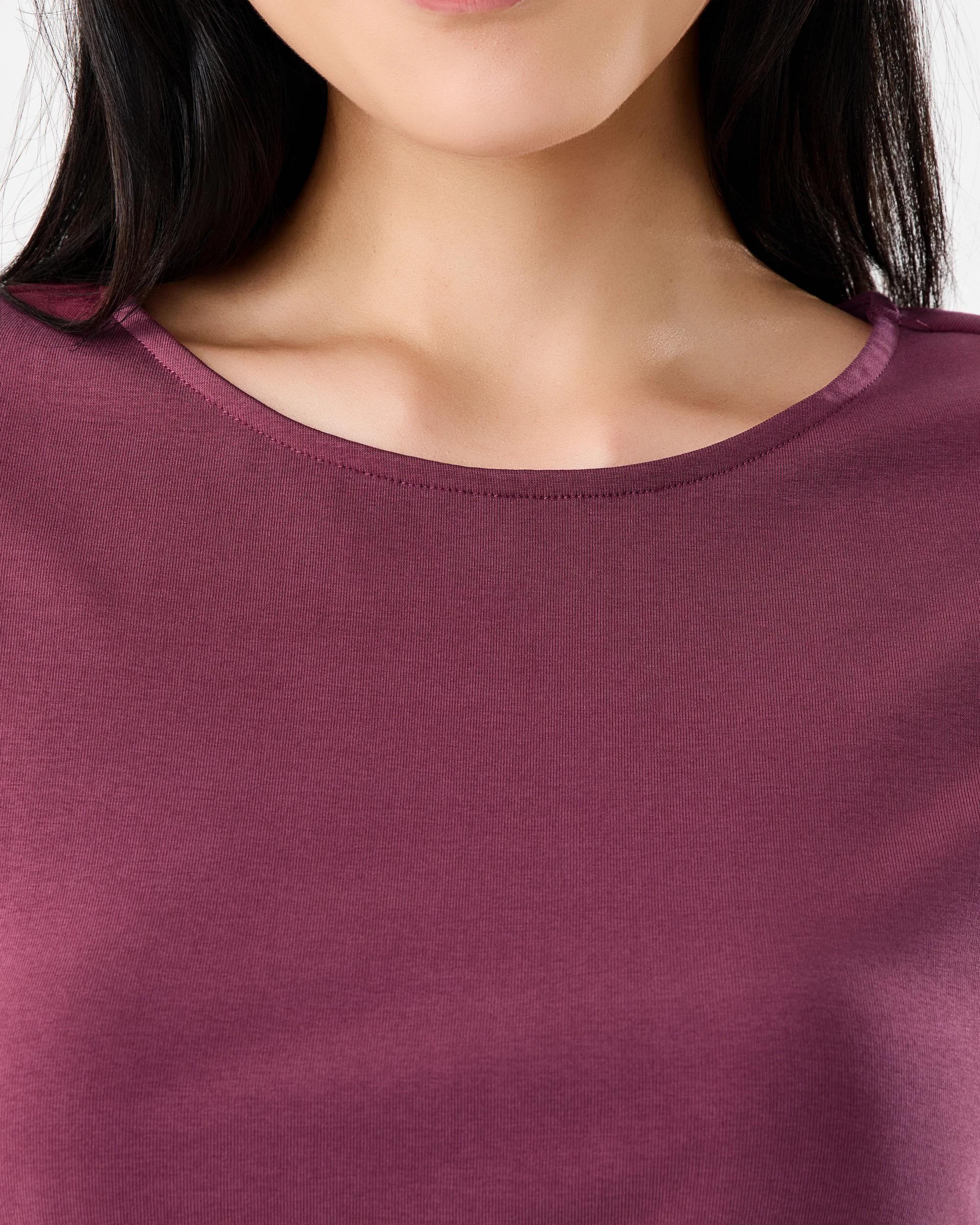 5 Short Sleeve Gathered Waist Midi Dress Maroon, 5 of 9