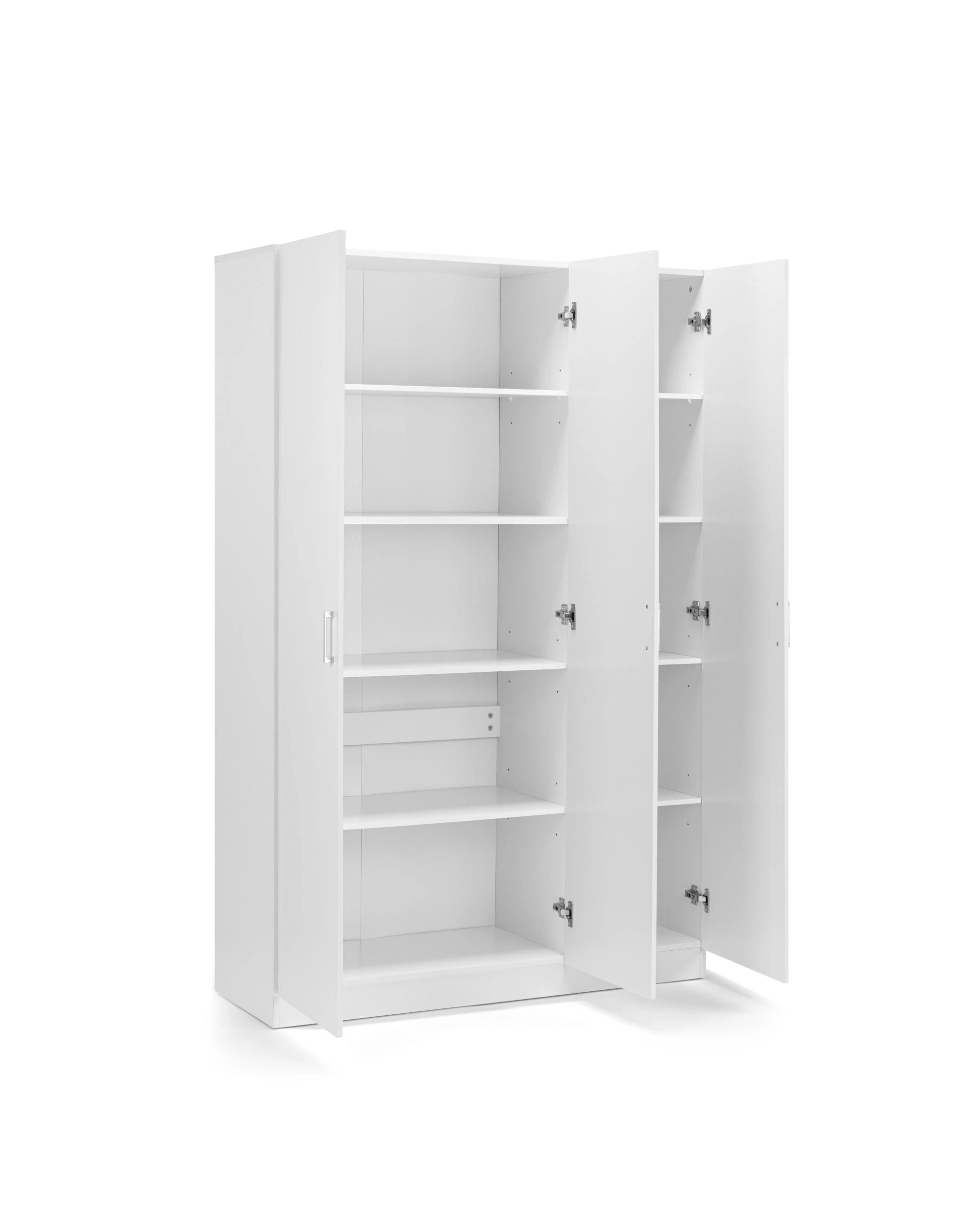 5 Kodu Ivy Pantry Cupboard Storage Cabinet 3 Door 5 Tier Shelf Multipurpose - White, 5 of 10