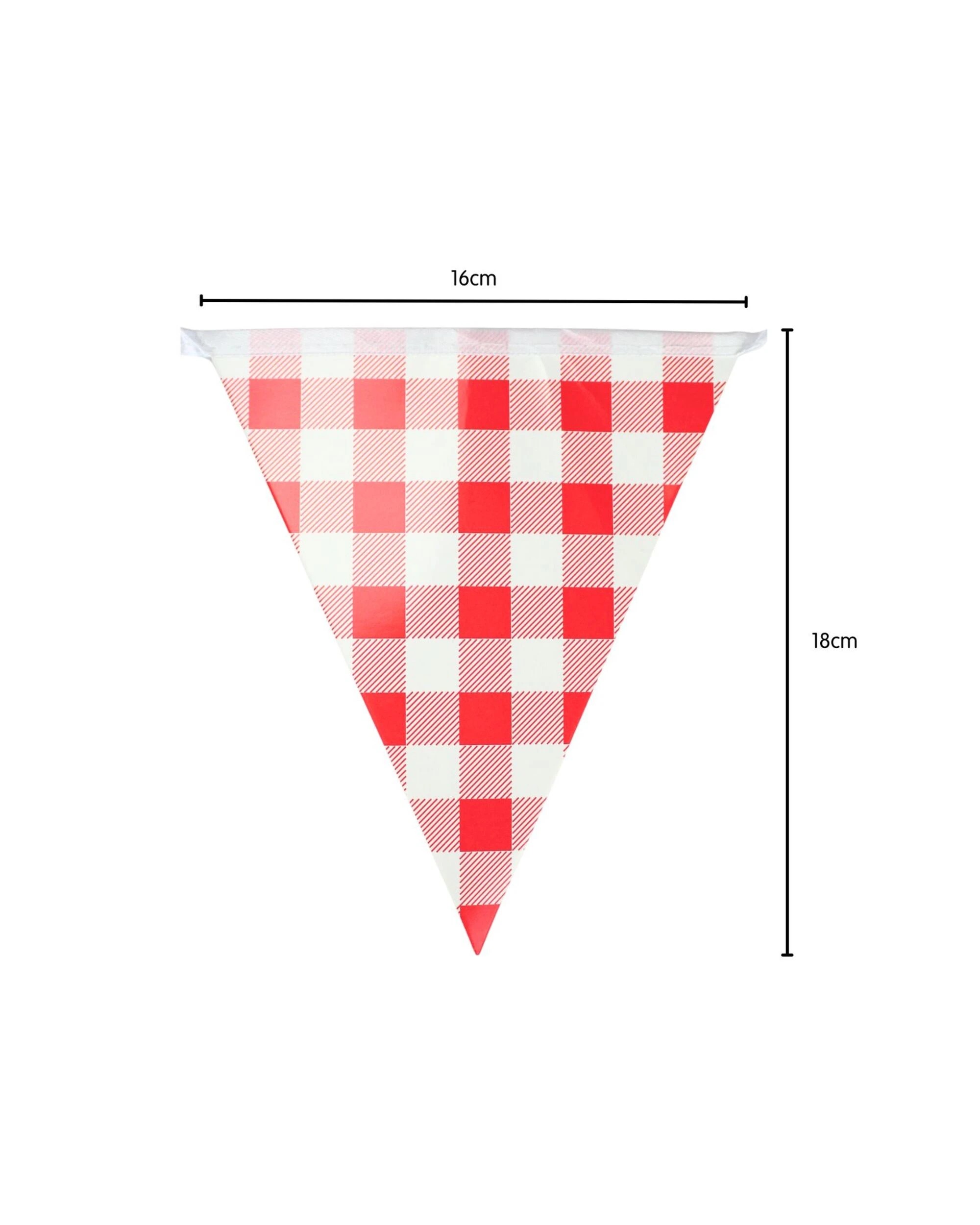 2 Partyrama Bright Gingham Flag Banner 3.5m - Red, 2 of 4