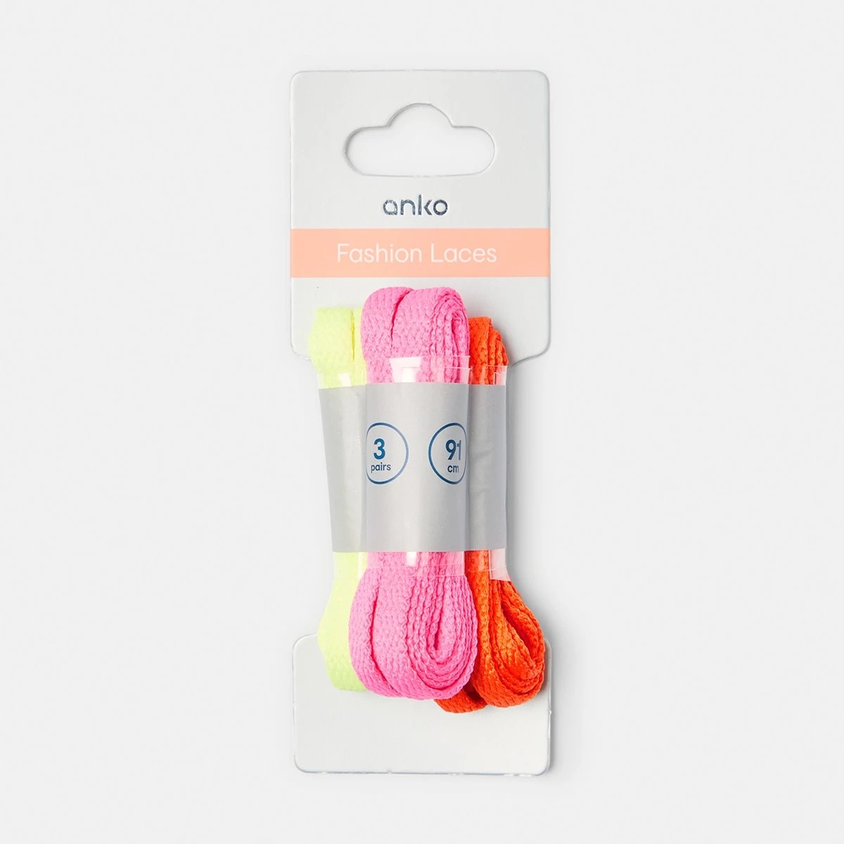 1 3 Pack Fashion Laces - Neon, 1 of 3