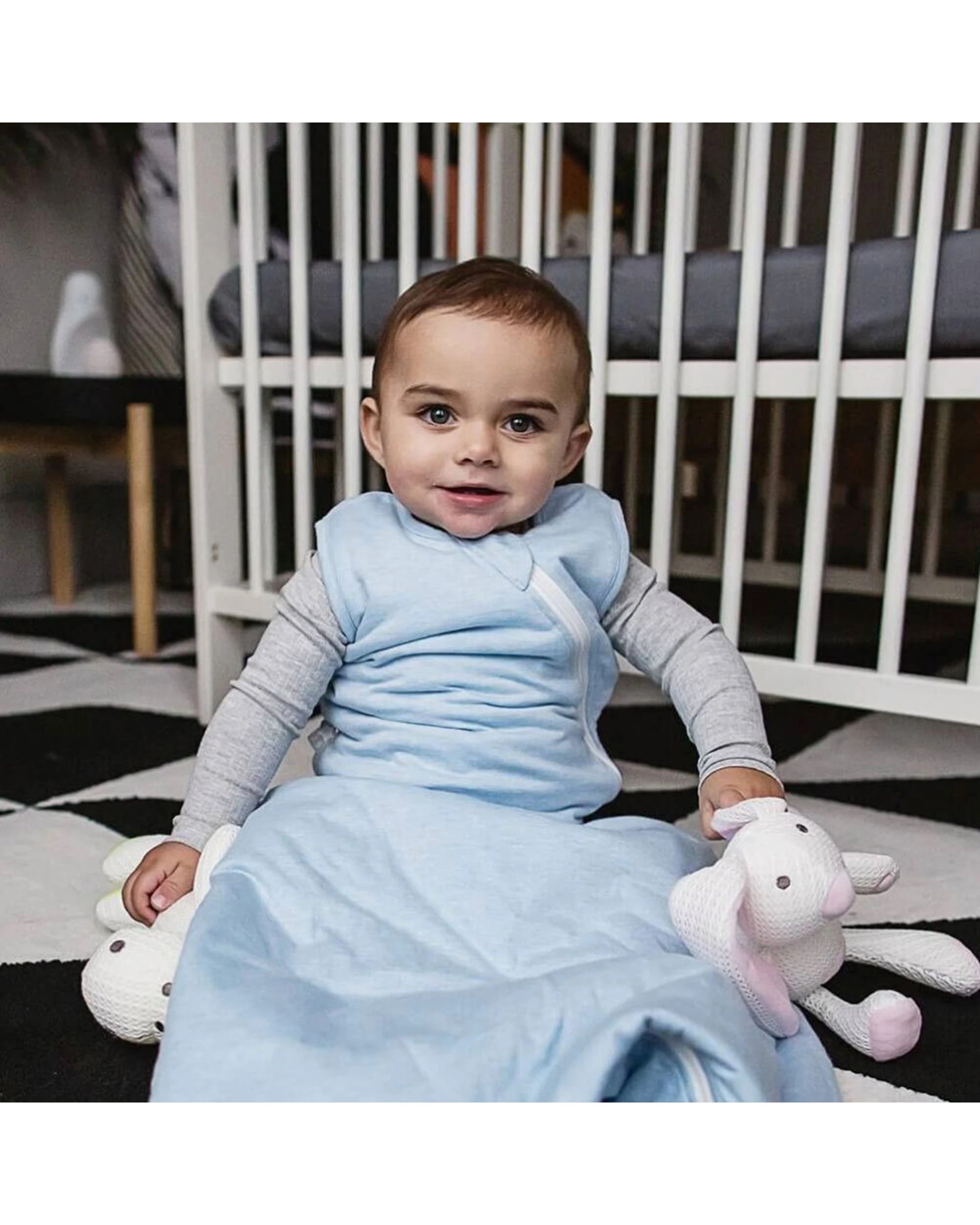 7 Tommee Tippee Grobag 6-18M 2.5 Tog Sleepbag 2 Way Zip Hip Healthy Cotton Rich - Blue, 7 of 7