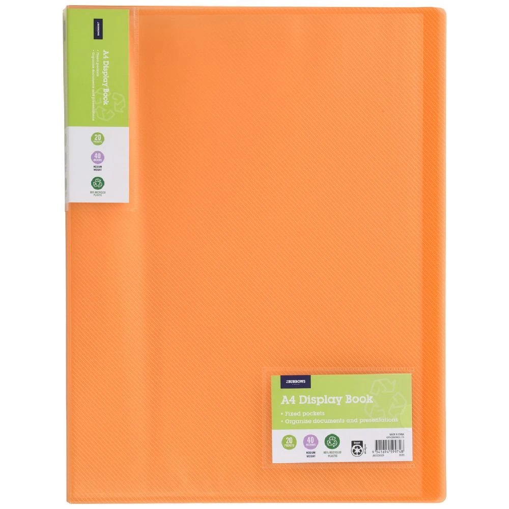 1 J.Burrows Ice Display Book 20 Pocket Orange, 1 of 4