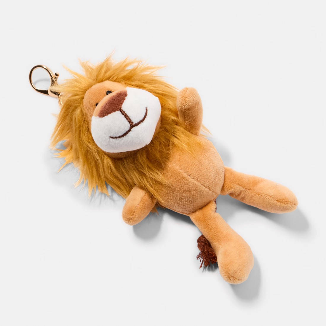 2 Fluffy Lion Charm Keyring - Brown, 2 of 3