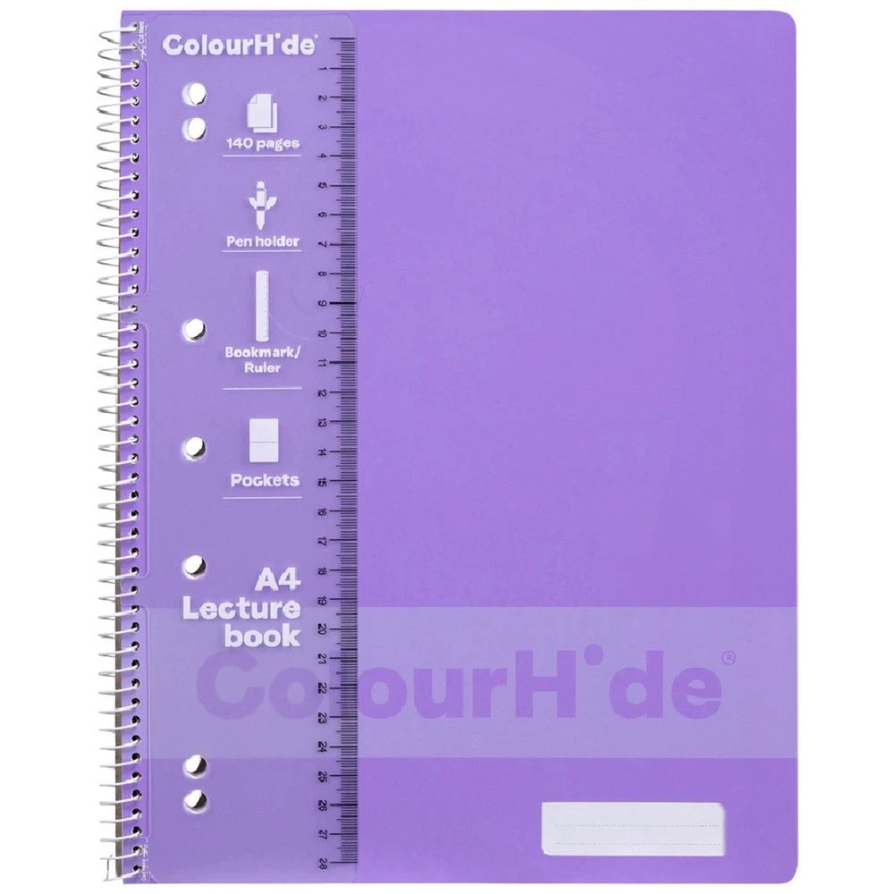 1 ColourHide A4 Recycled Lecture Book 140 Page Lavender, 1 of 1