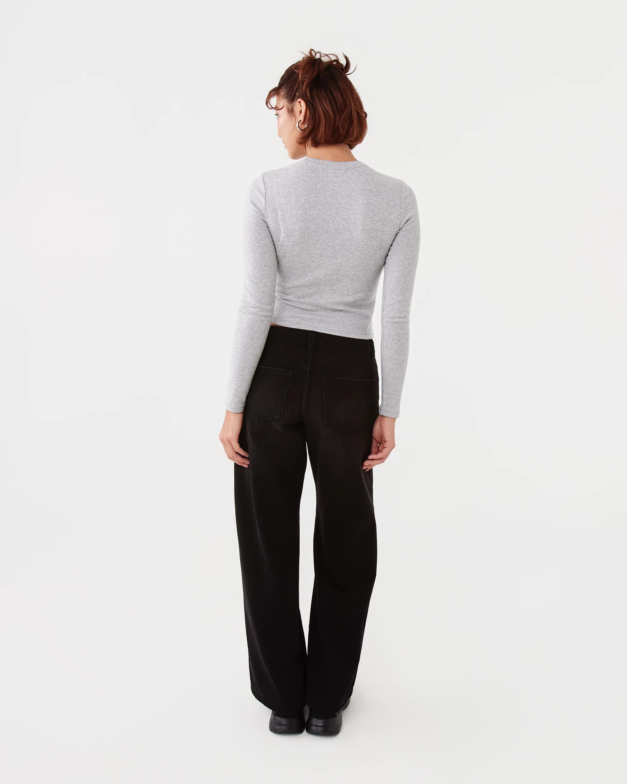 4 Long Sleeve Neat Fit T-shirt Grey Marle, 4 of 6