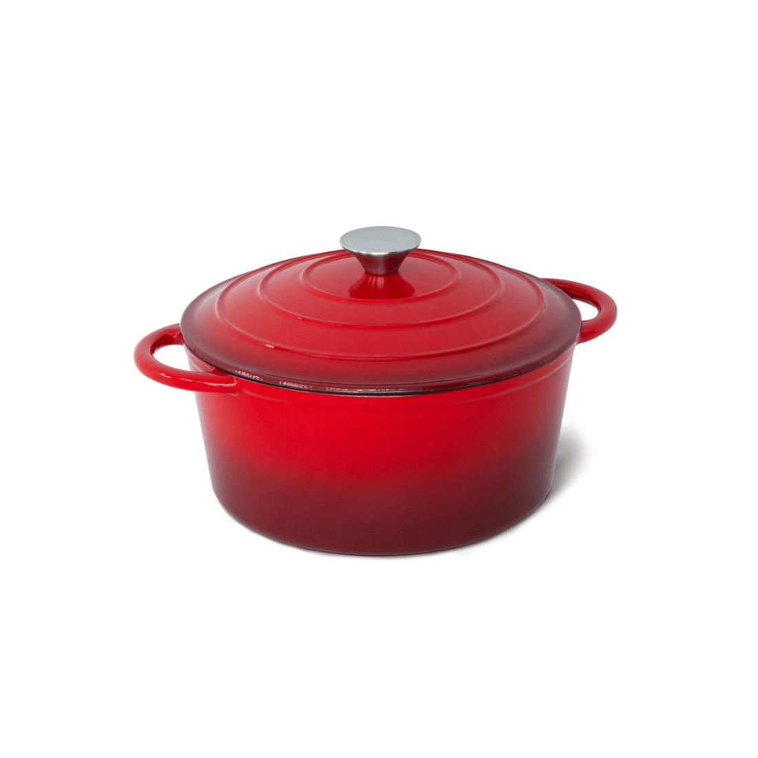 3 Healthy Choice 26cm Enamelled Cast Iron French Oven Casserole (4.7L) - Red, 3 of 7