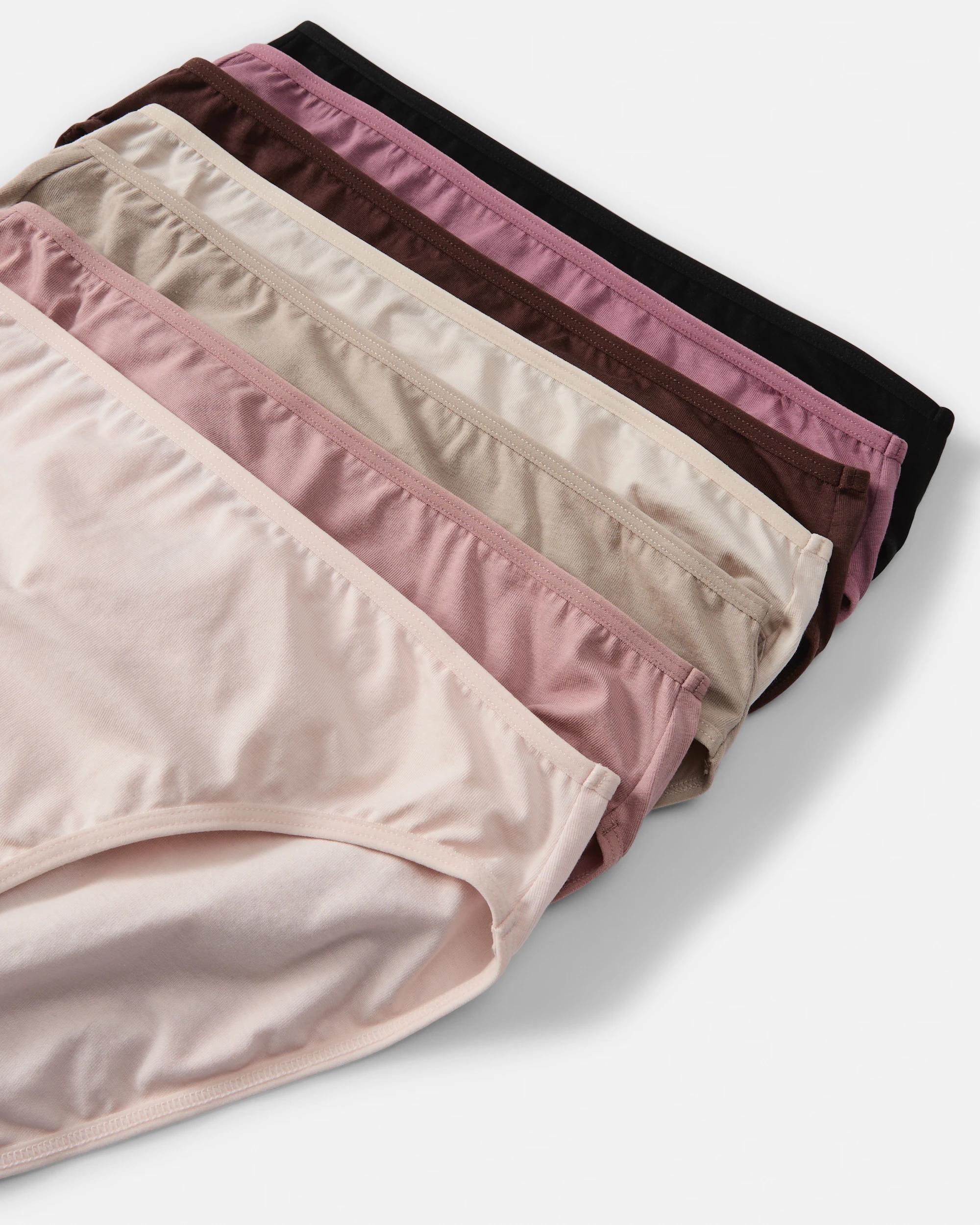 3 7 Pack Cotton Stretch Hi-Cut Briefs Pink Pack, 3 of 10