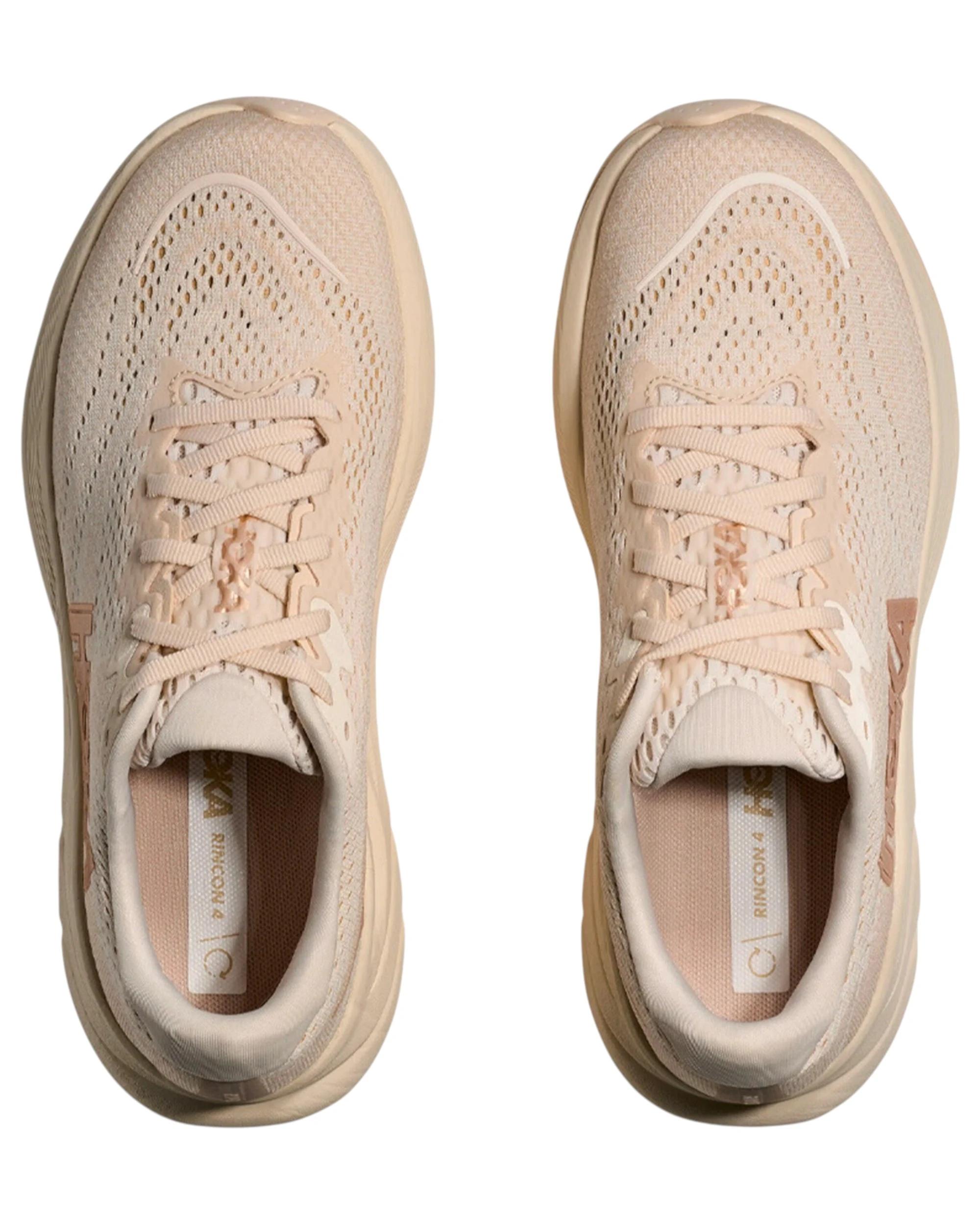 3 Hoka Womens Rincon 4 Athletic Running Shoes VANILLA, 3 of 8