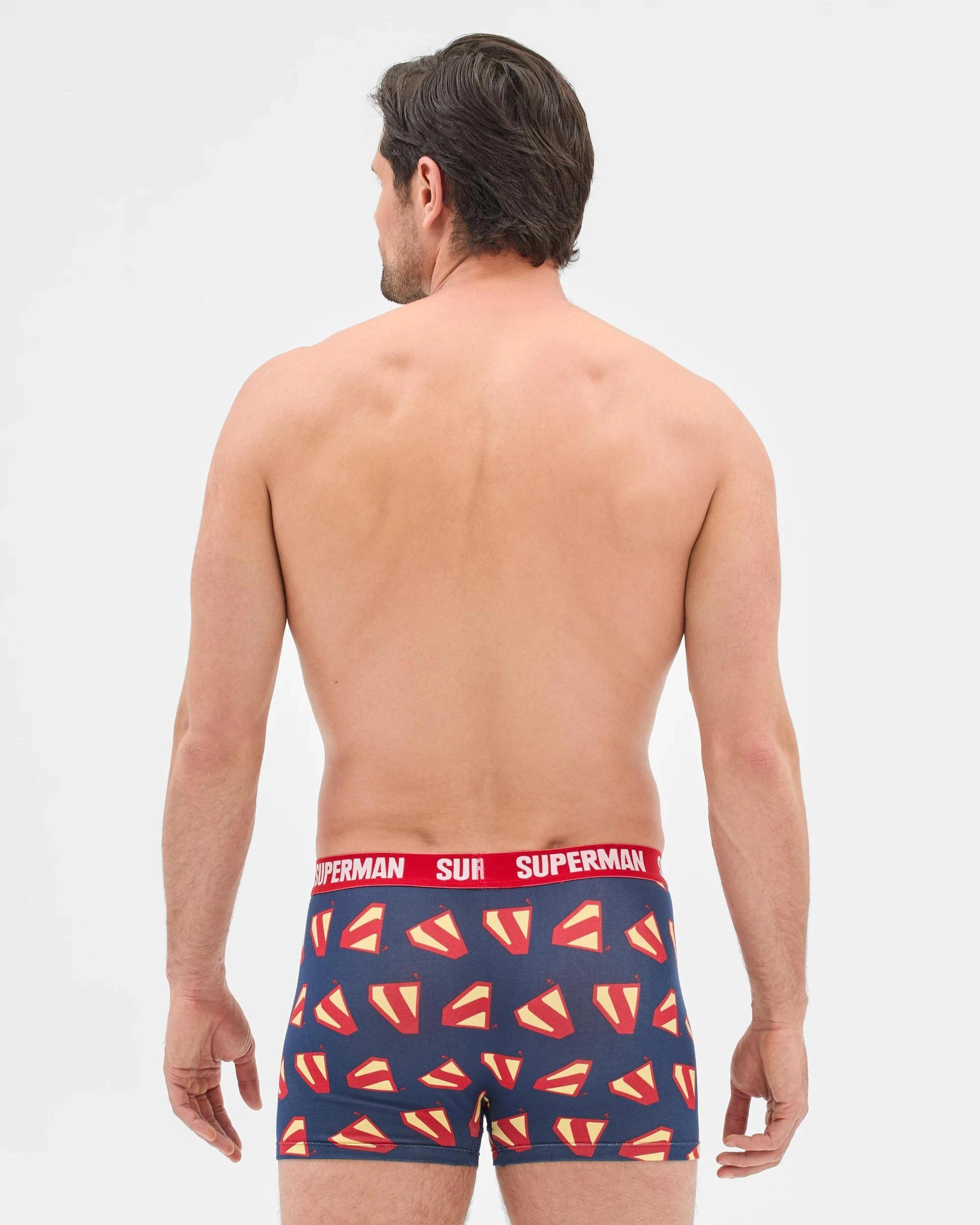 6 Superman Mens Box Set - Sleep, Socks, Trunk - 4 Piece Set WHITE / BLUE / RED, 6 of 7