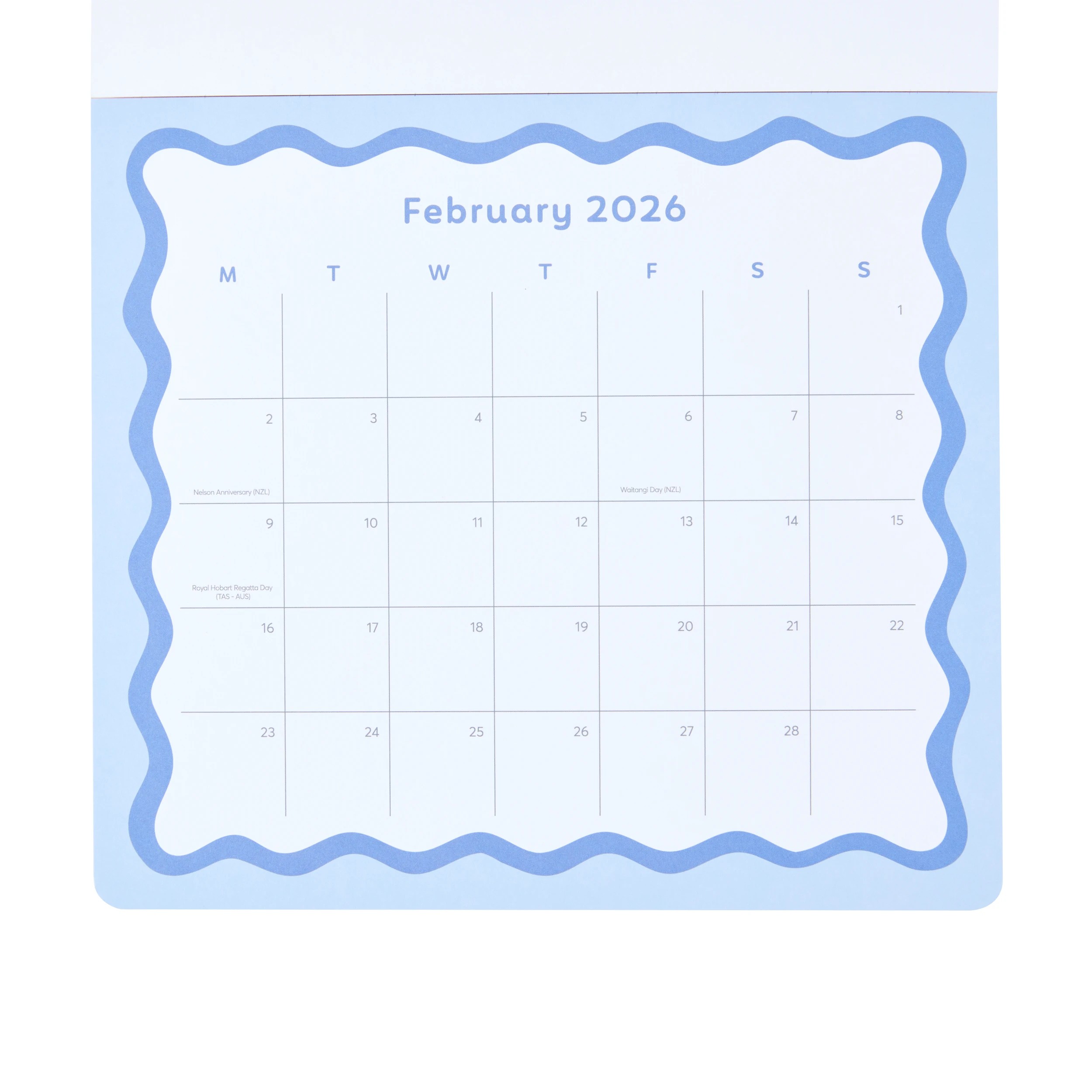 2 2026 Magnetic Wave Calendar - Pink, 2 of 5