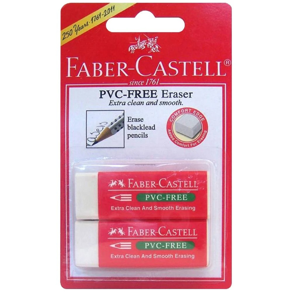 2 Faber-Castell PVC-free Eraser 2 Pack, 2 of 3