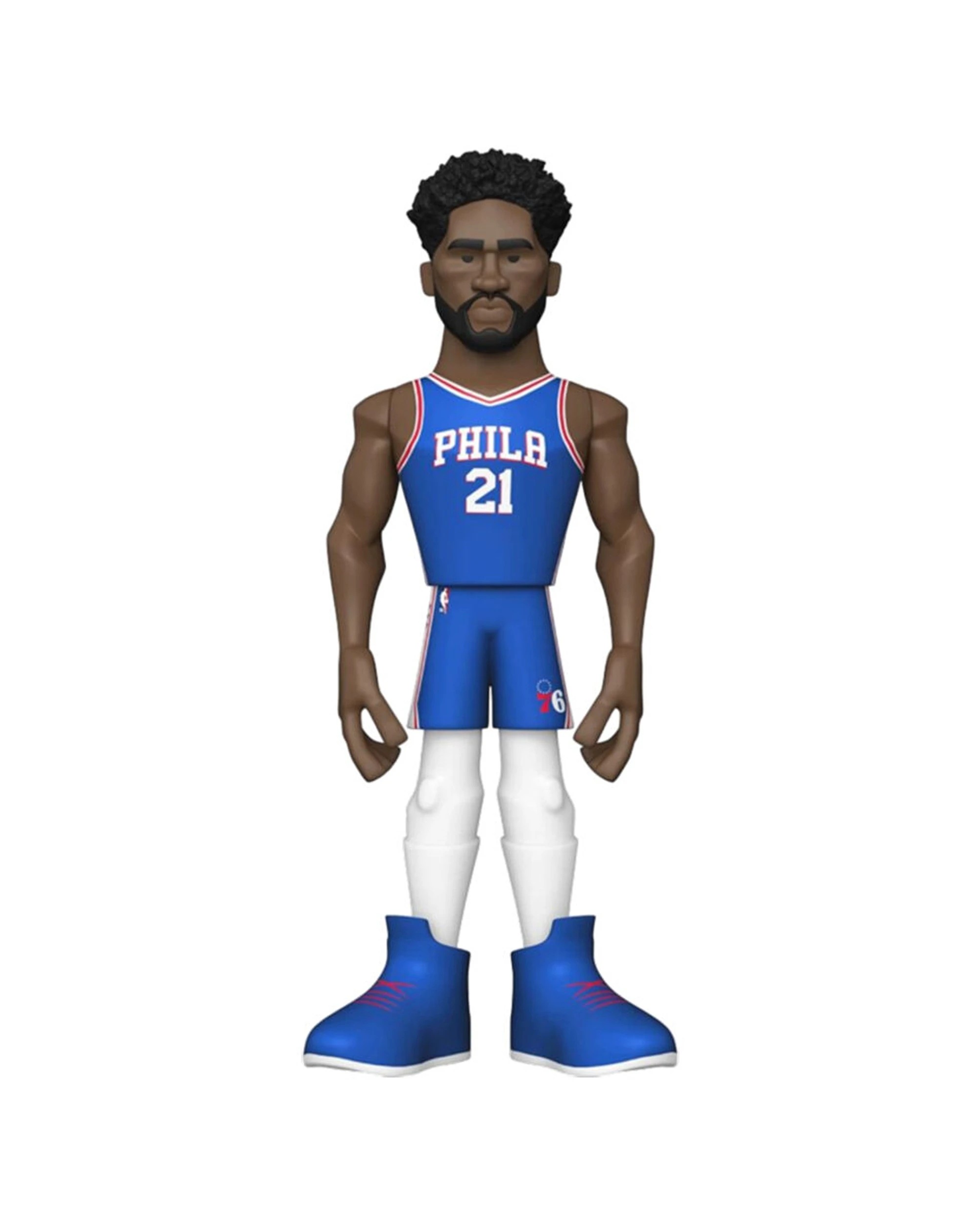 1 NBA Joel Embiid Action Figure 12 Inch Vinyl Toy Collectible 76ers Licensed - Gold, 1 of 3