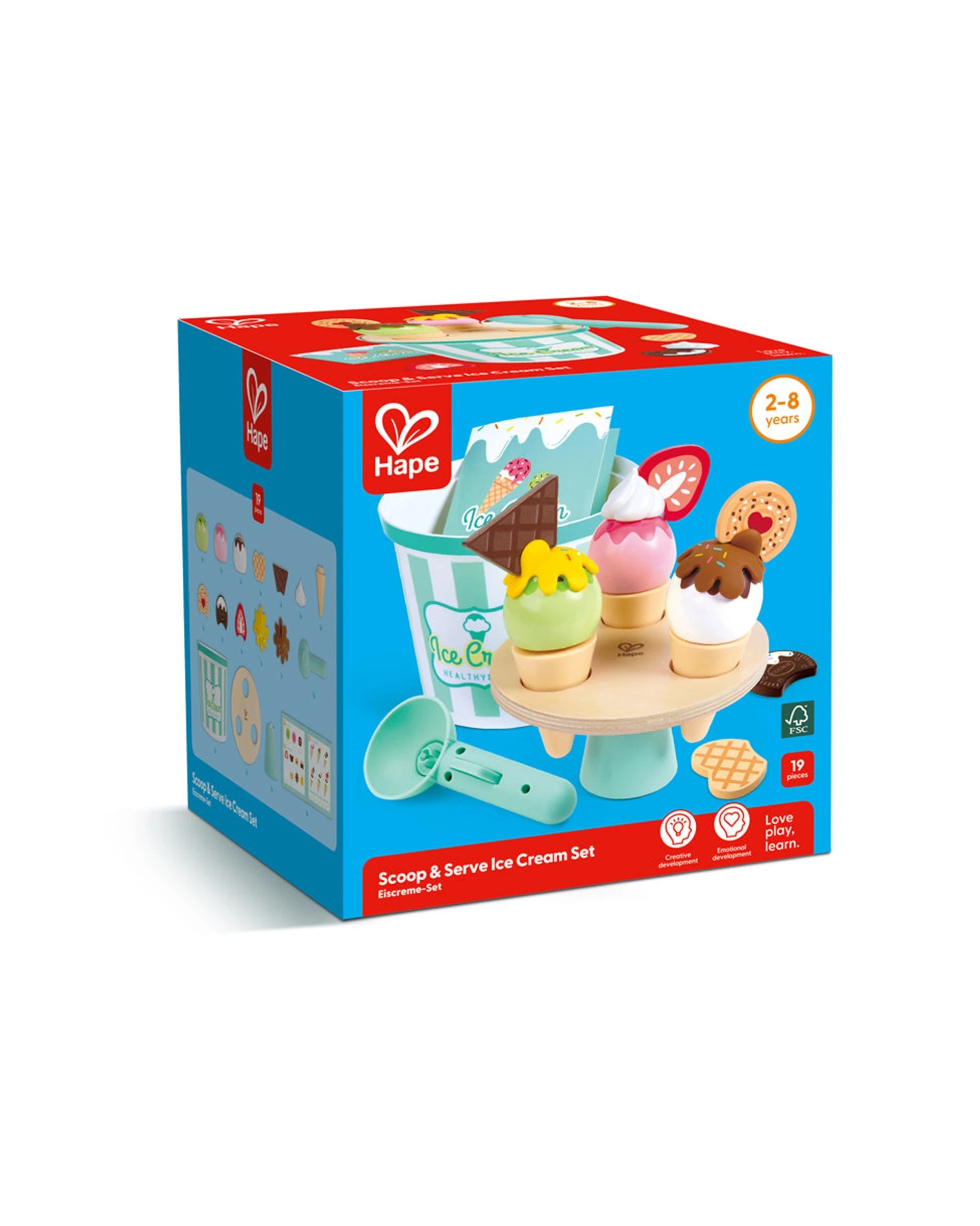 2 Hape Kids Scoop & Serve Ice Set Pretend Play Food Toy With Tools - Multi, 2 of 3