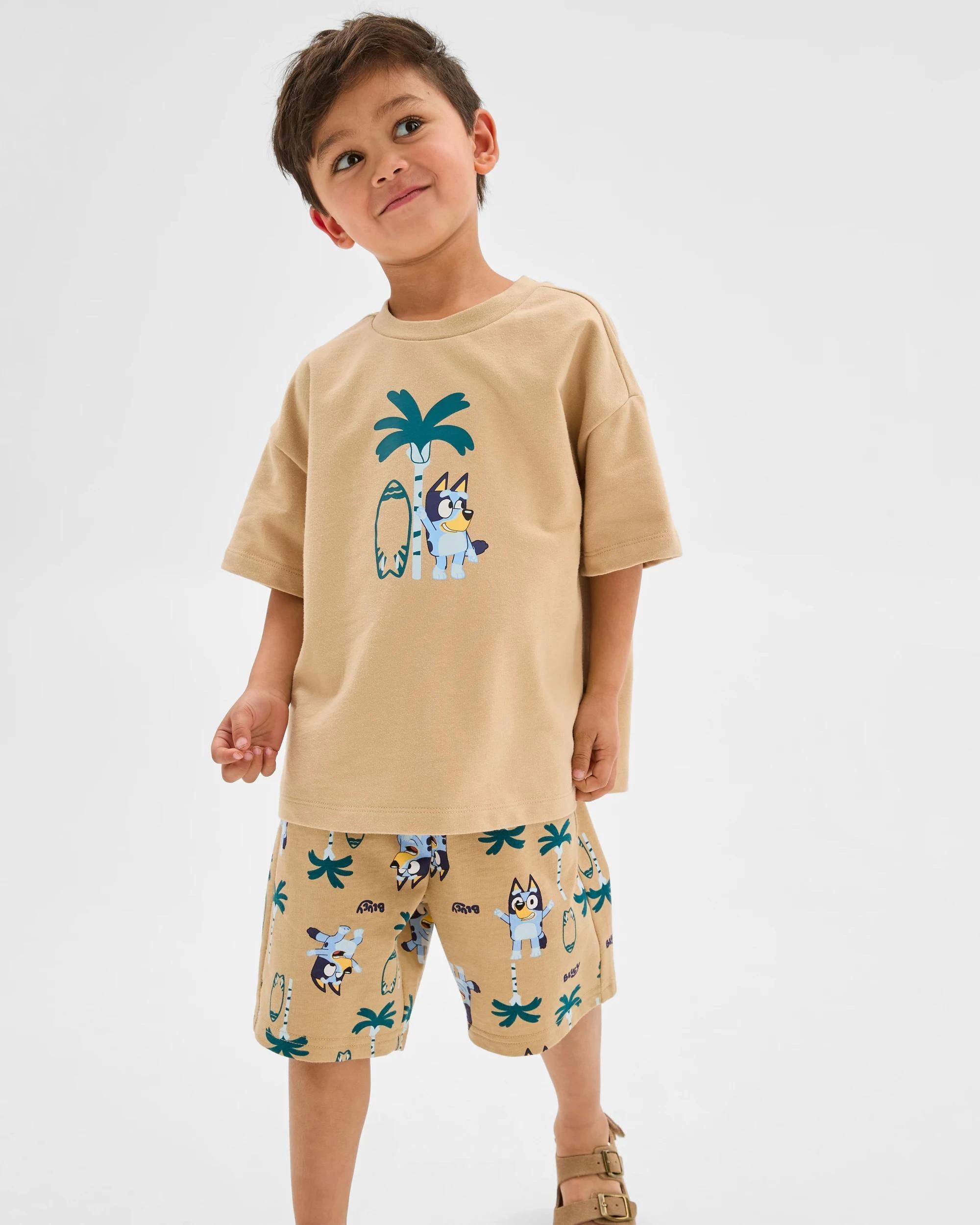 2 Bluey T-Shirt and Short 2 Piece Set BROWN, 2 of 8