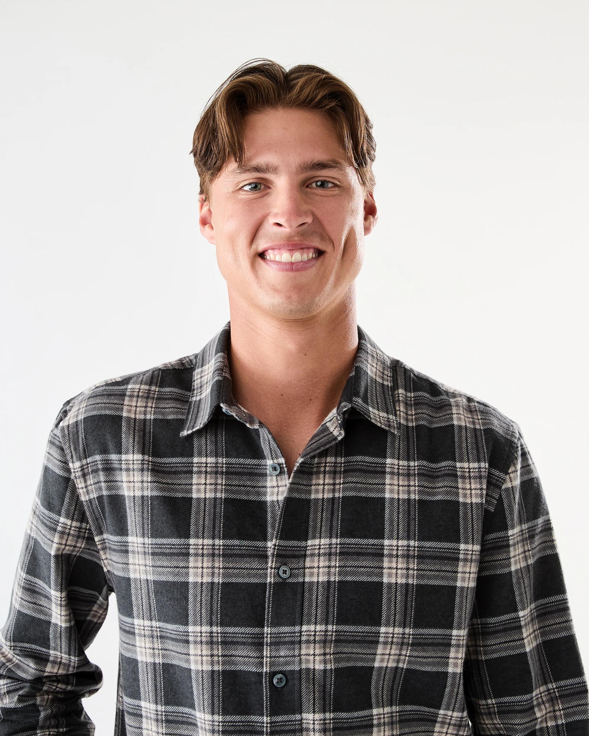 4 Long Sleeve Printed Plaid Shirt Blk Check, 4 of 7
