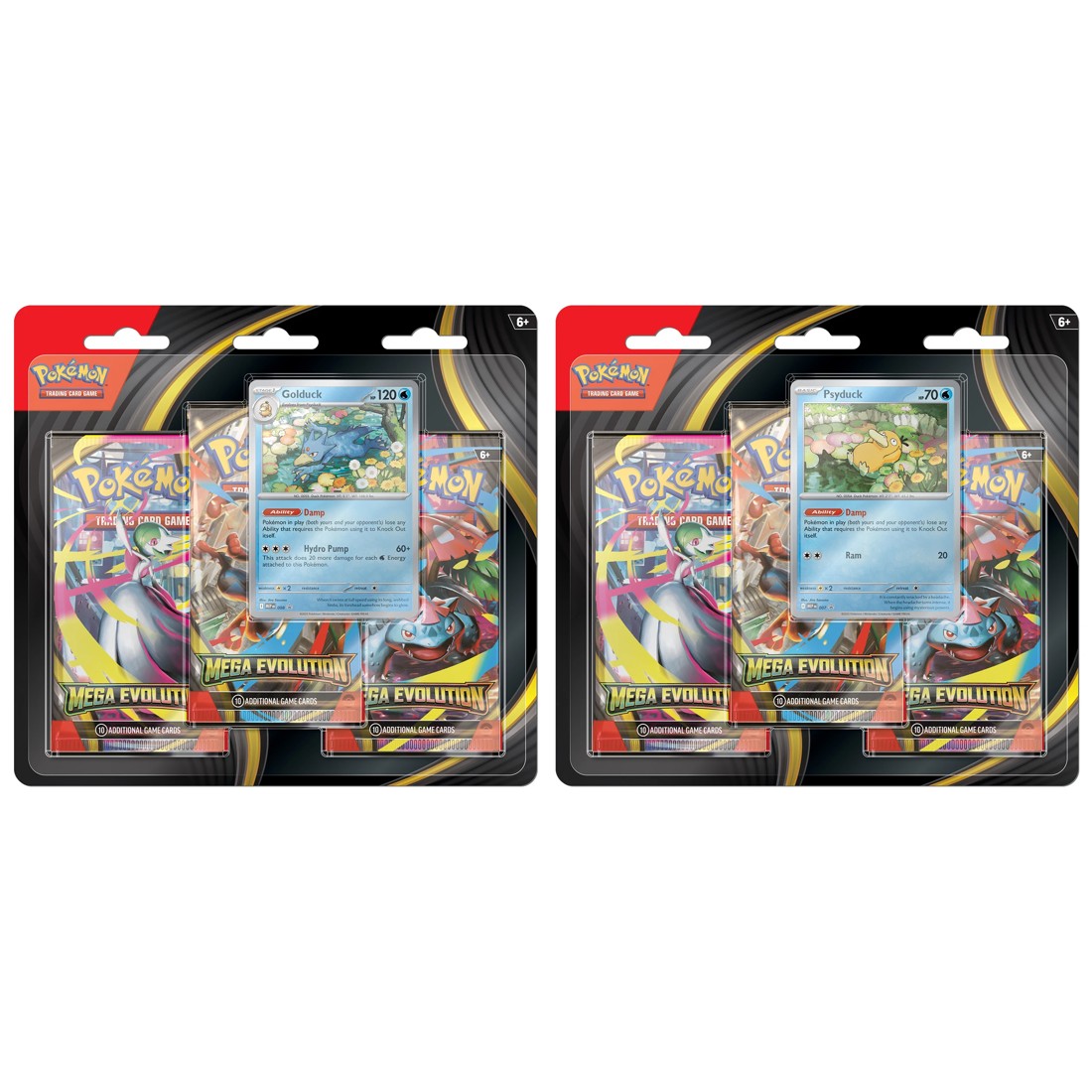 1 Pokemon Trading Card Game: Mega Evolution Three-Booster Blister Pack - Assorted, 1 of 4
