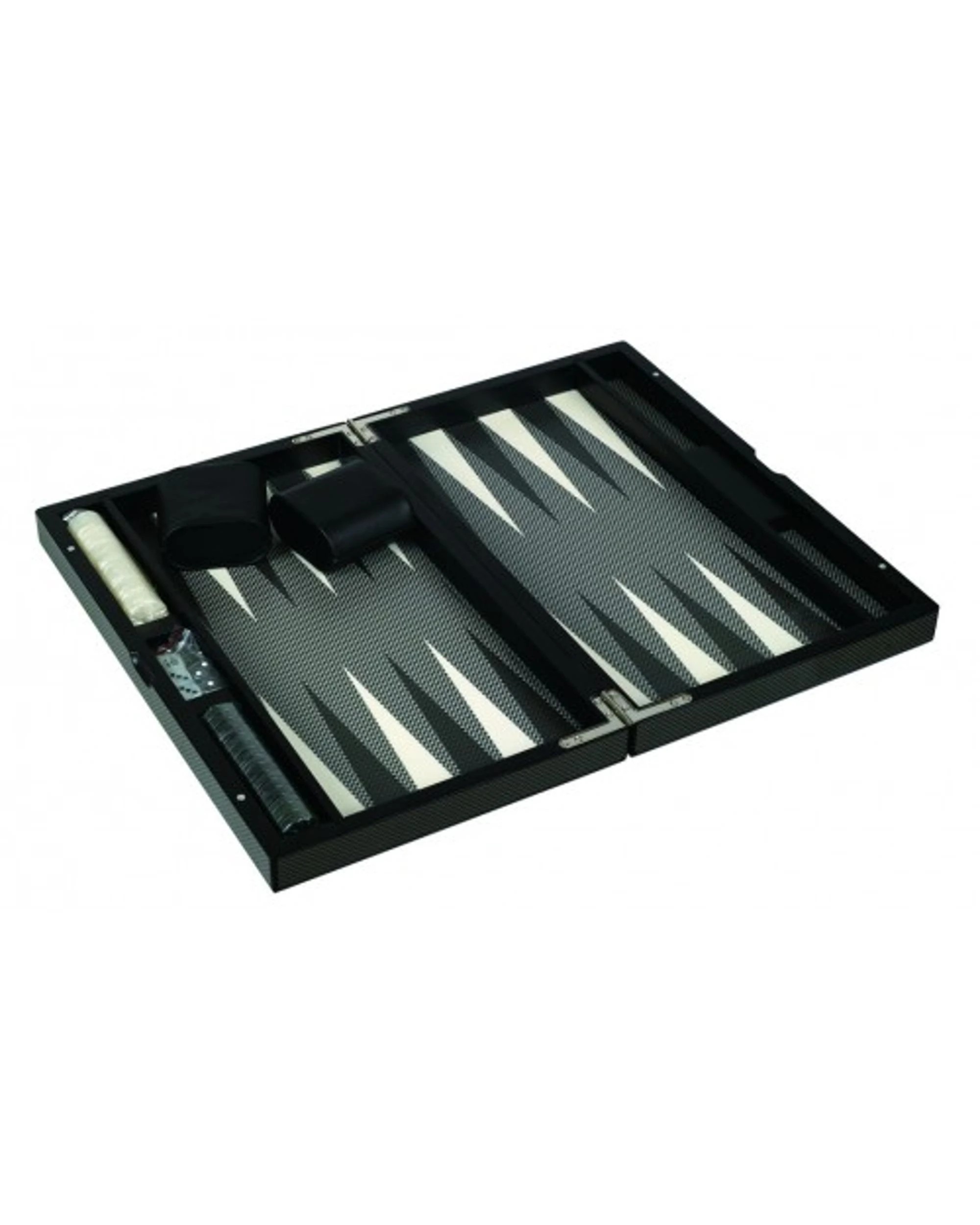 2 Dal Rossi Carbon Fibre 15 inch Backgammon Set, 2 of 3