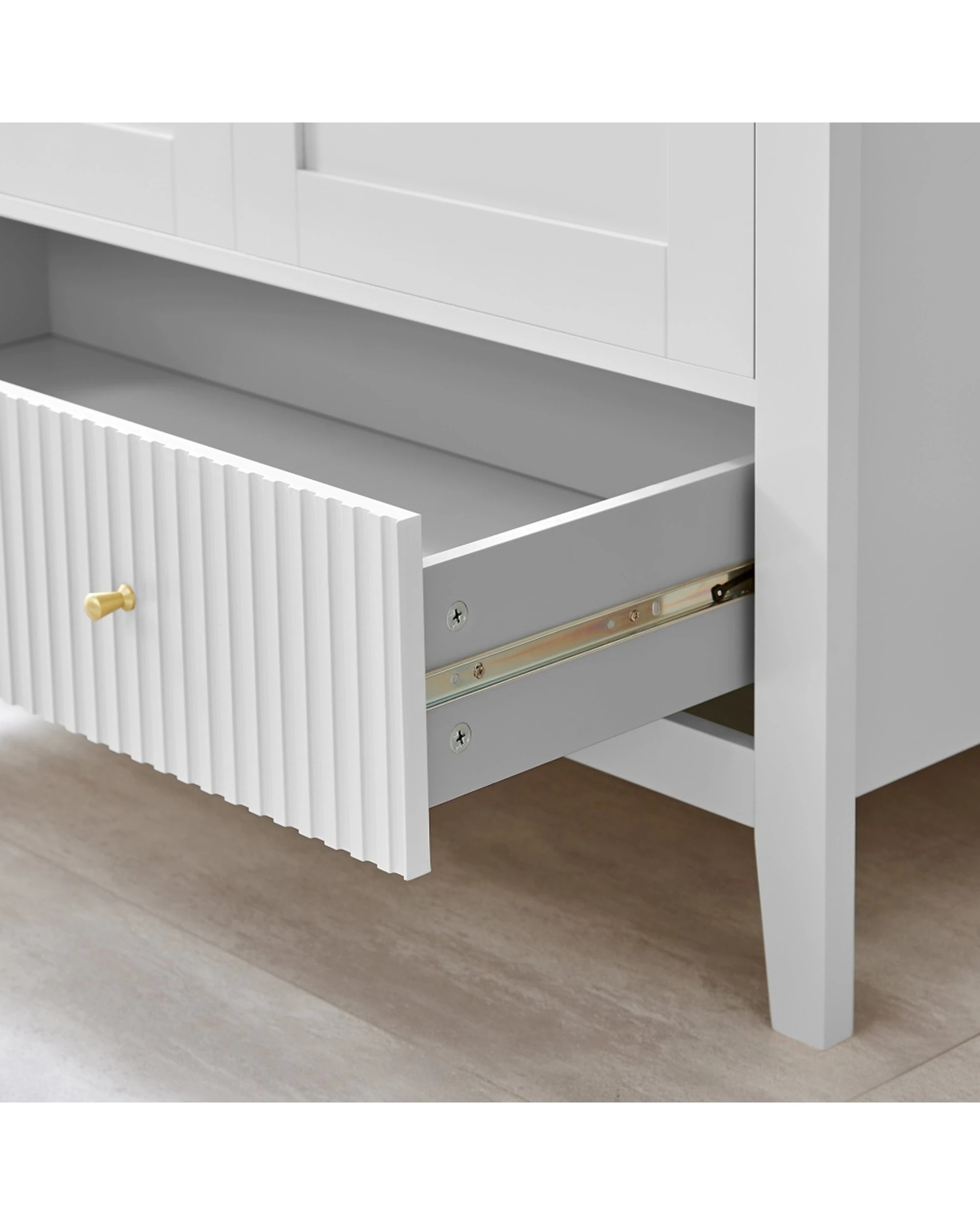 5 Alpine Bay Zara Fluted 6 drawer chest 120cm - White, 5 of 6