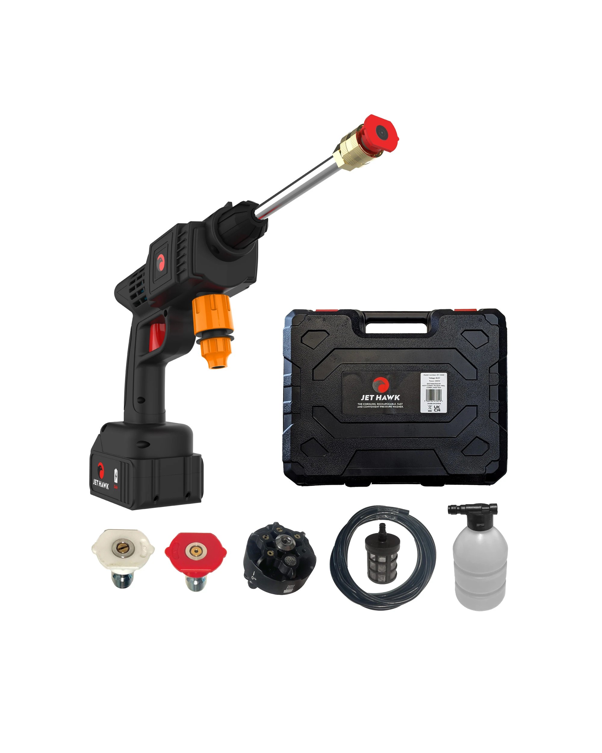 1 Global Shop Direct Jet Hawk Powerful Portable Hand-Held Pressure Washer, 1 of 6