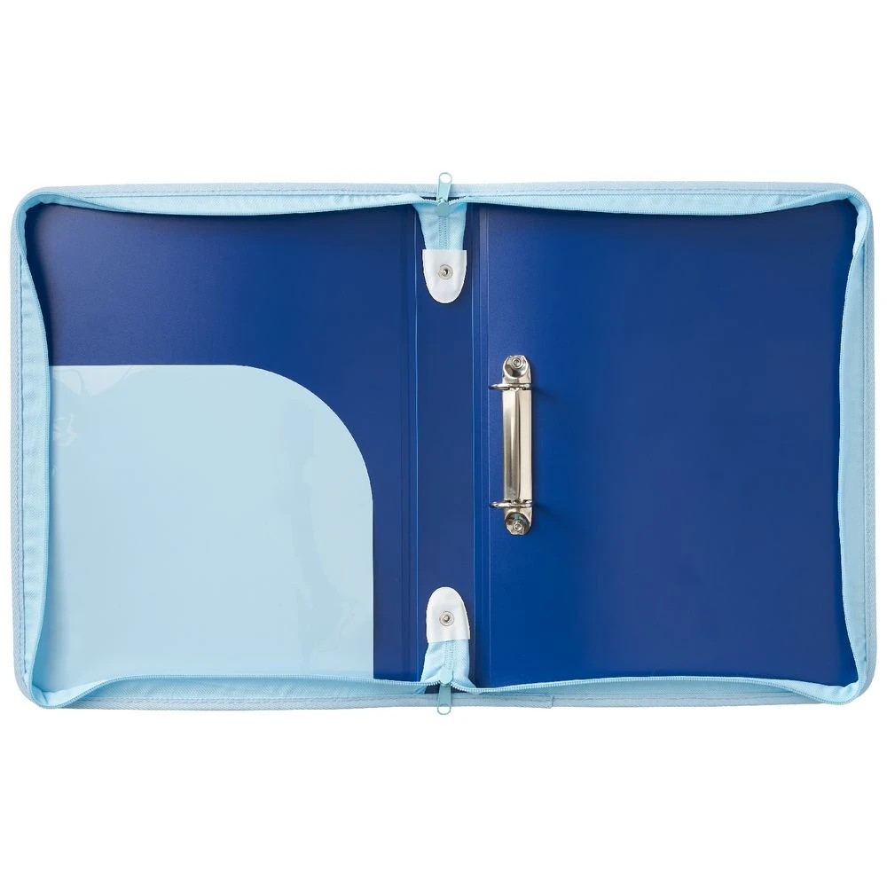 4 Otto A4 2 D-Ring Zipper Binder 25mm Navy, 4 of 5