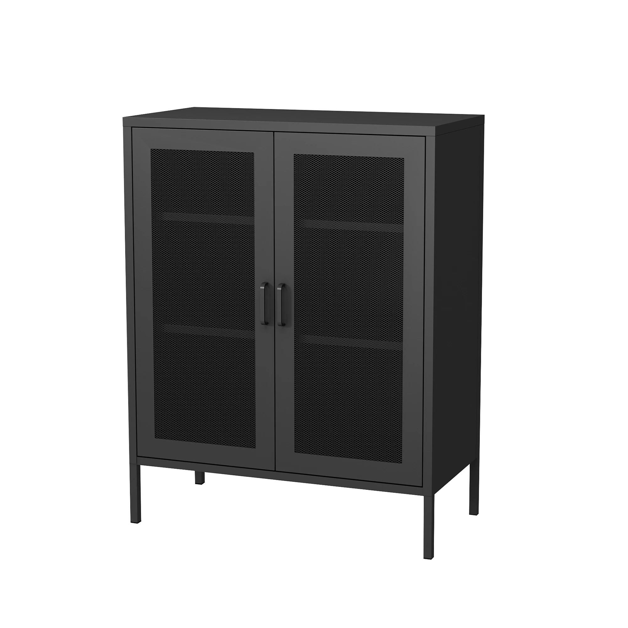 1 Levede Storage Cabinet Steel Kitchen Cupboard Metal Bookcase Filing Office Black, 1 of 7