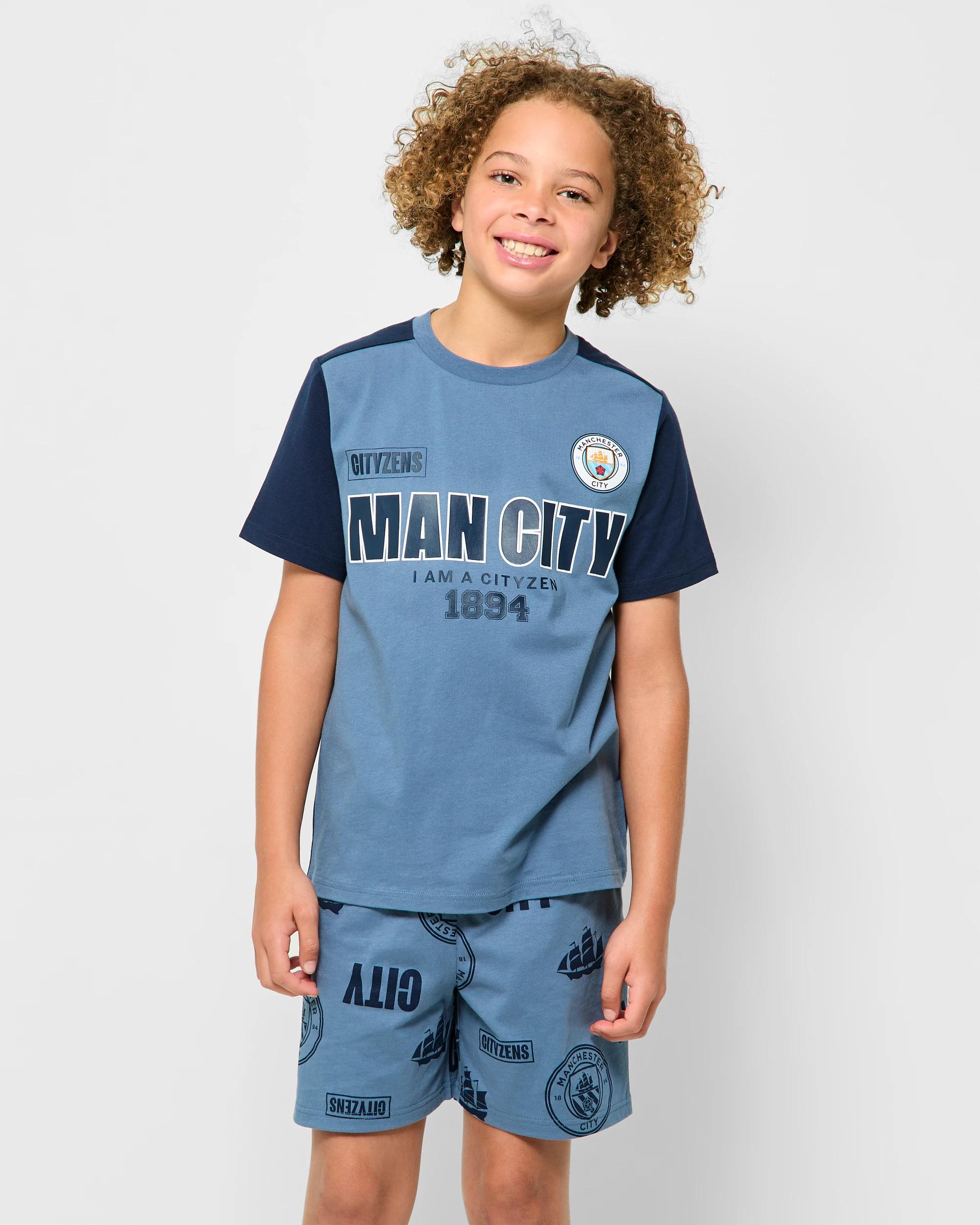 1 English Premier League Older Boys Cotton Pyjama Set - Manchester City BLUE MANCHESTER CITY, 1 of 6