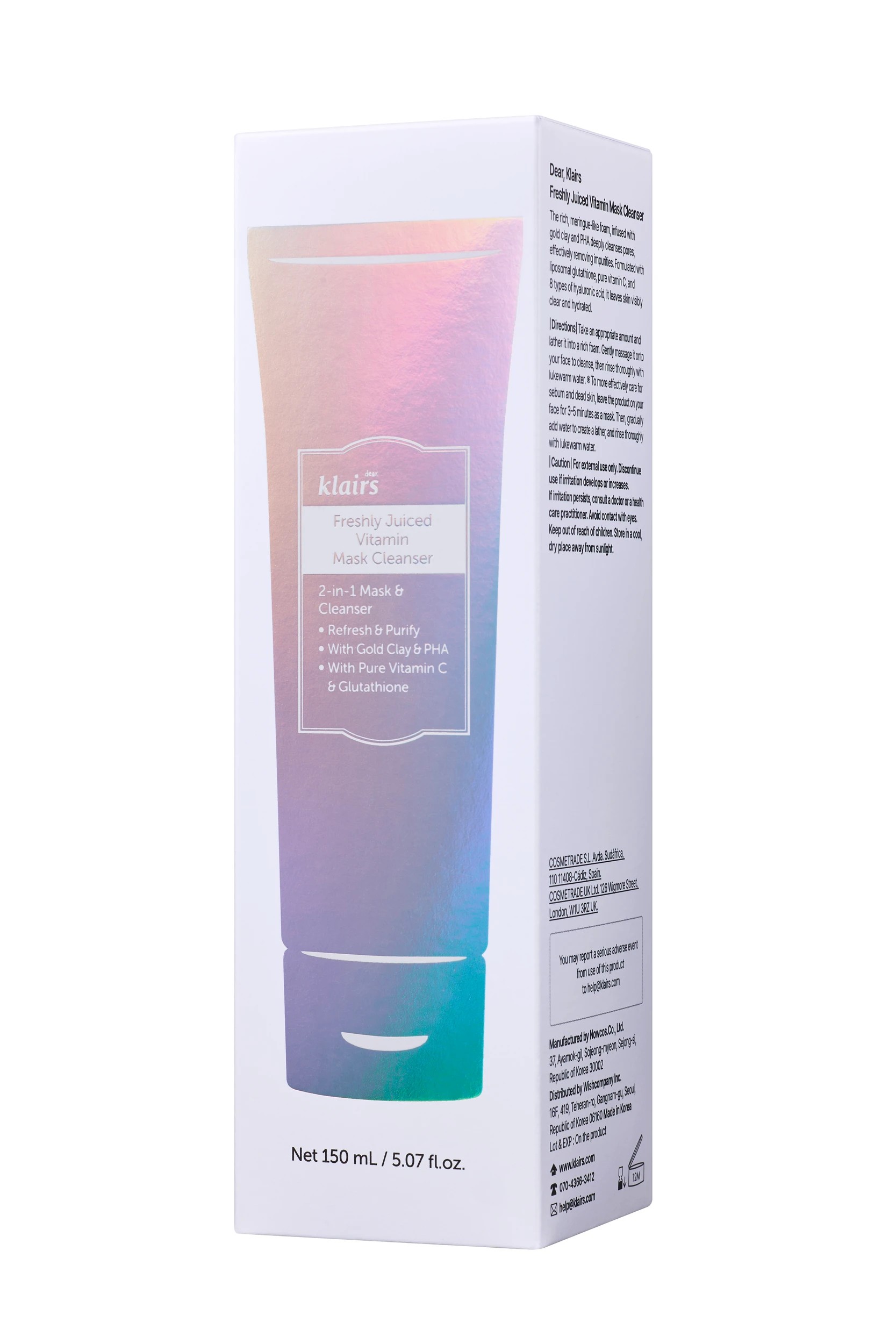 2 Dear, Klairs Freshly Juiced Vitamin Mask Cleanser 150ml, 2 of 2