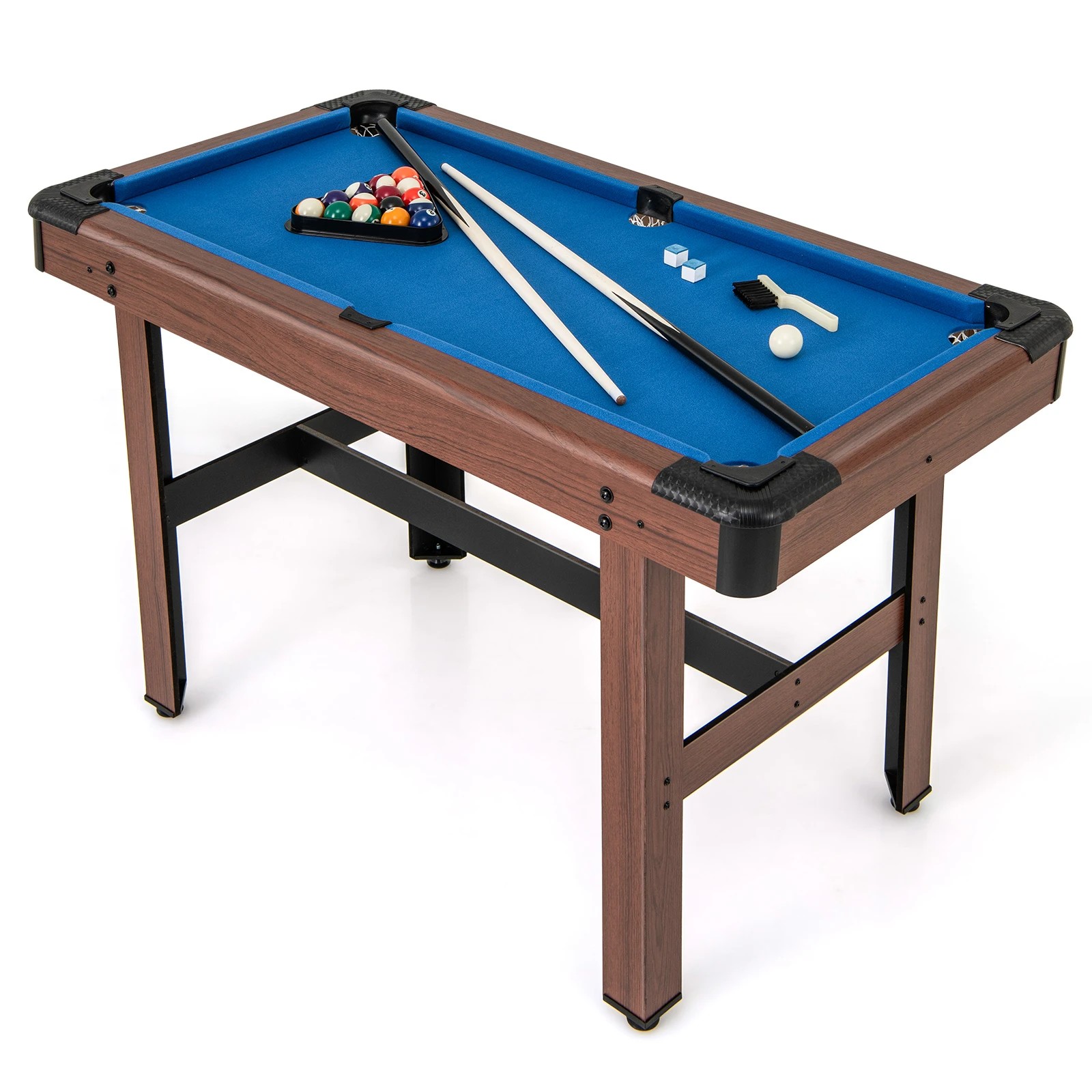 1 Costway Pool Table Snooker Table Billiard Table w/Full Accessories Home Game Table - Blue, 1 of 1
