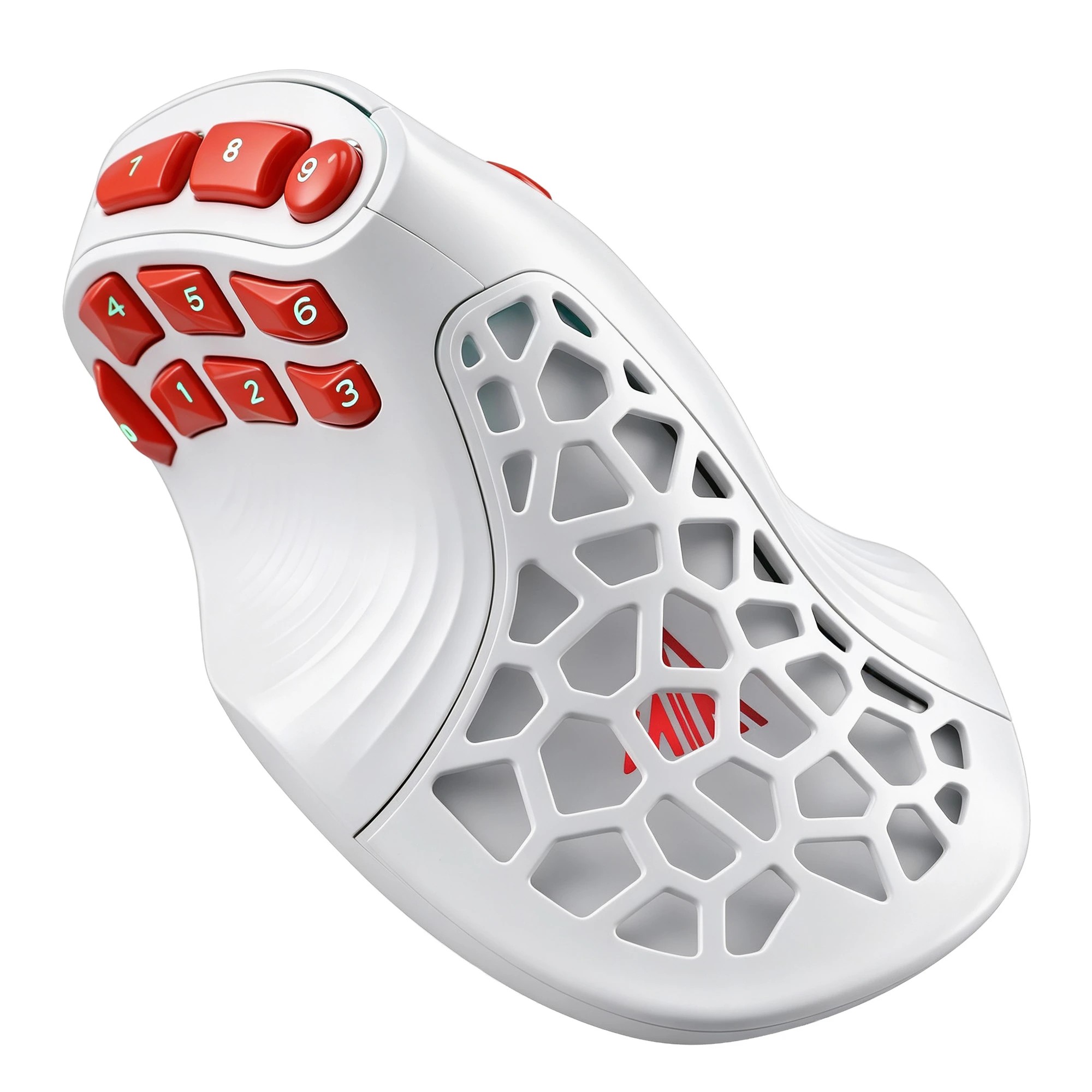 9 Solakaka E9 Pro Vertical MMO Mouse Tri-Mode 36000 DPI 8000Hz PAW3395 - White, 9 of 10