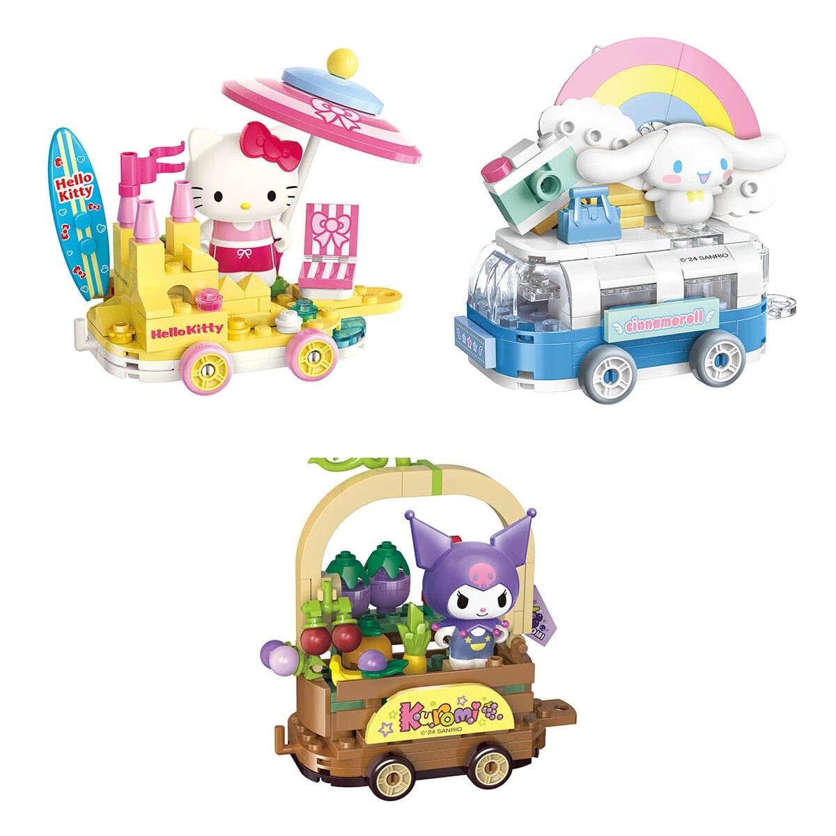 3 Keepplay Hello Kitty Sanrio Characters & Vehicle Playset - Assorted, 3 of 8