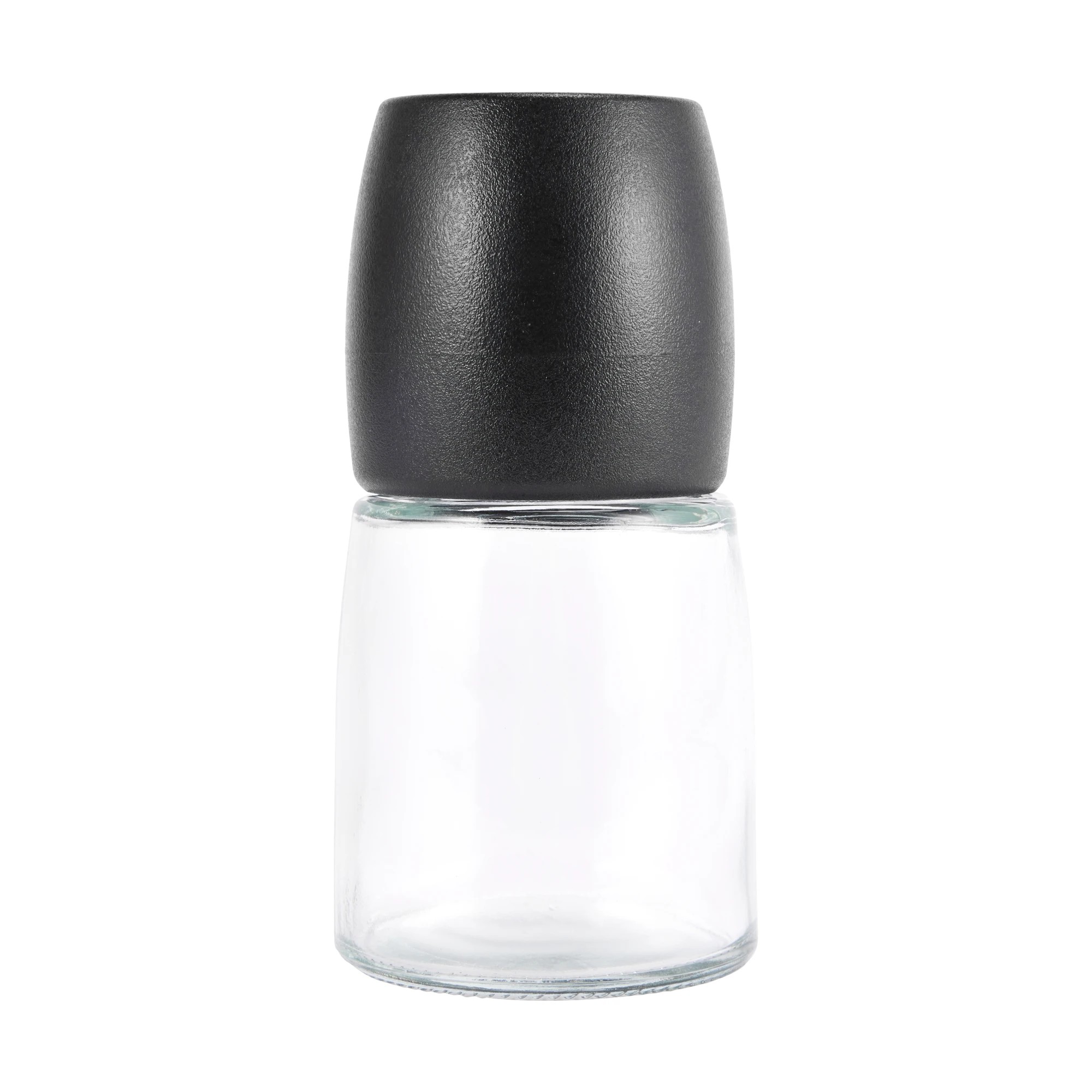 1 Black Glass Salt & Pepper Grinder, 1 of 6