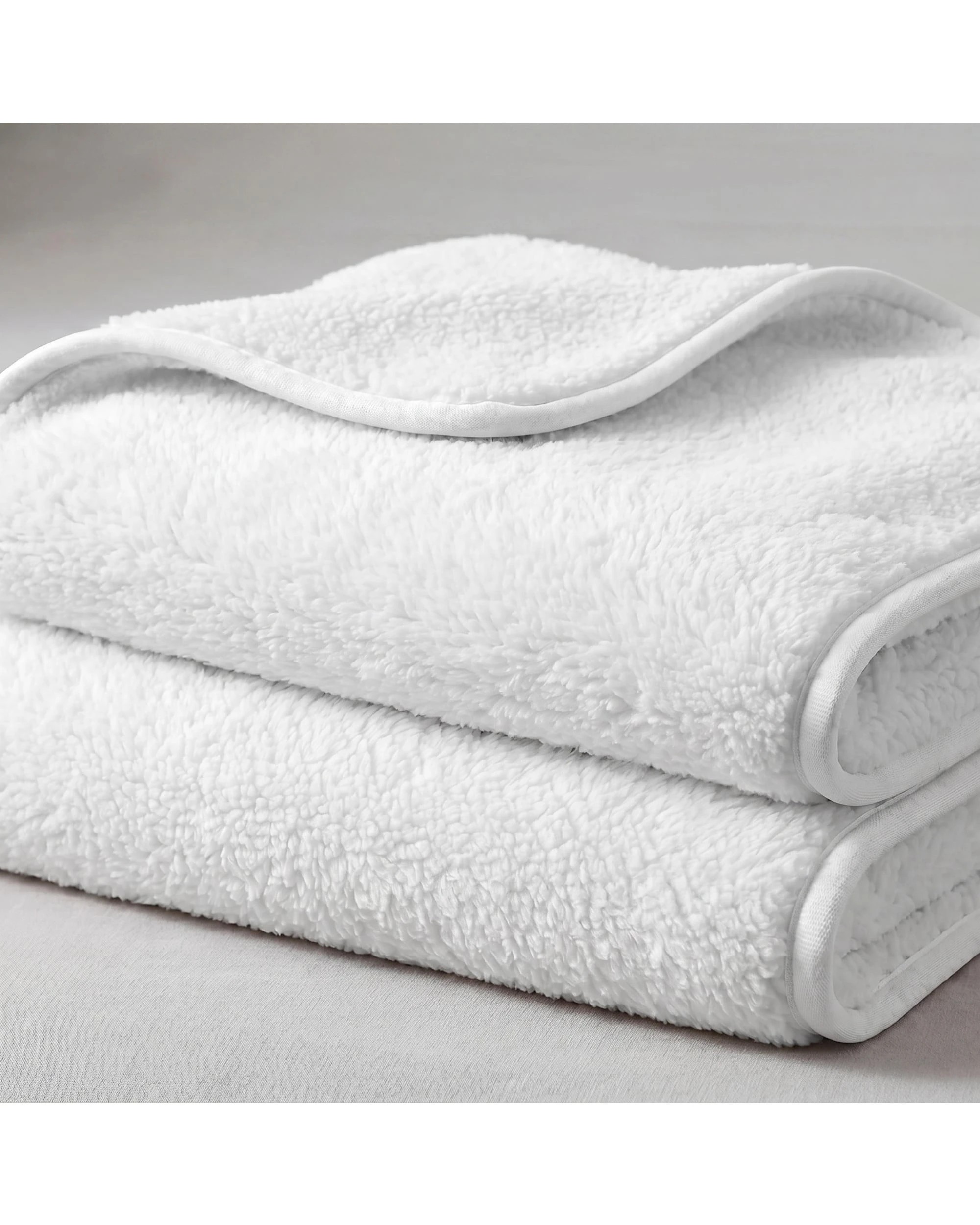 9 Laura Hill Double Electric Heated Underlay Blanket, Fleecy Fabric with Timer - Double Bed - White, 9 of 10