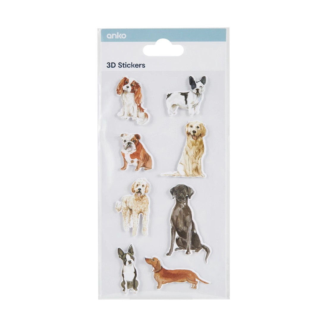 1 3D Stickers Sheet - Dogs, 1 of 2