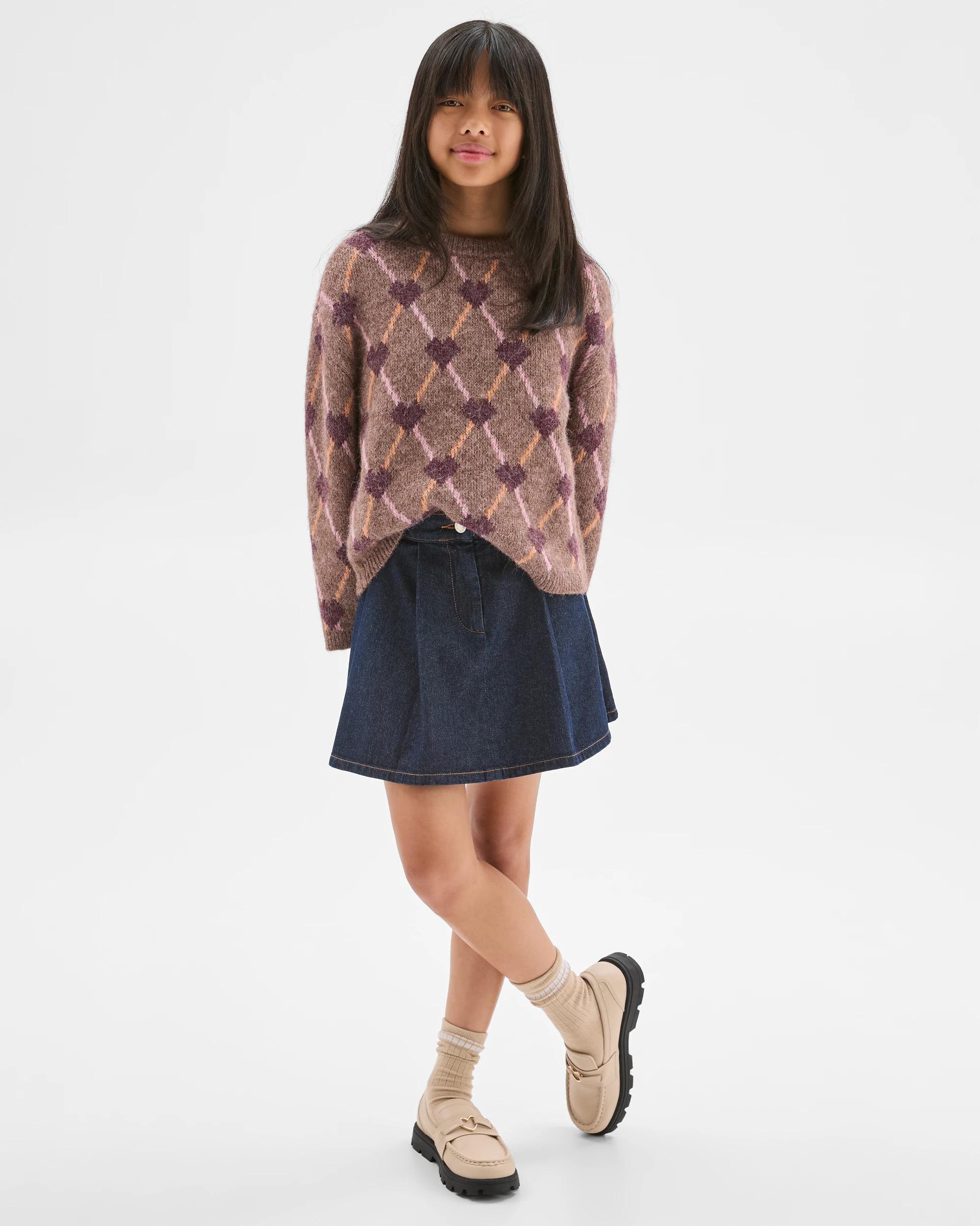 2 Target Kids Argyle Knit Jumper HEARTS BROWN, 2 of 6
