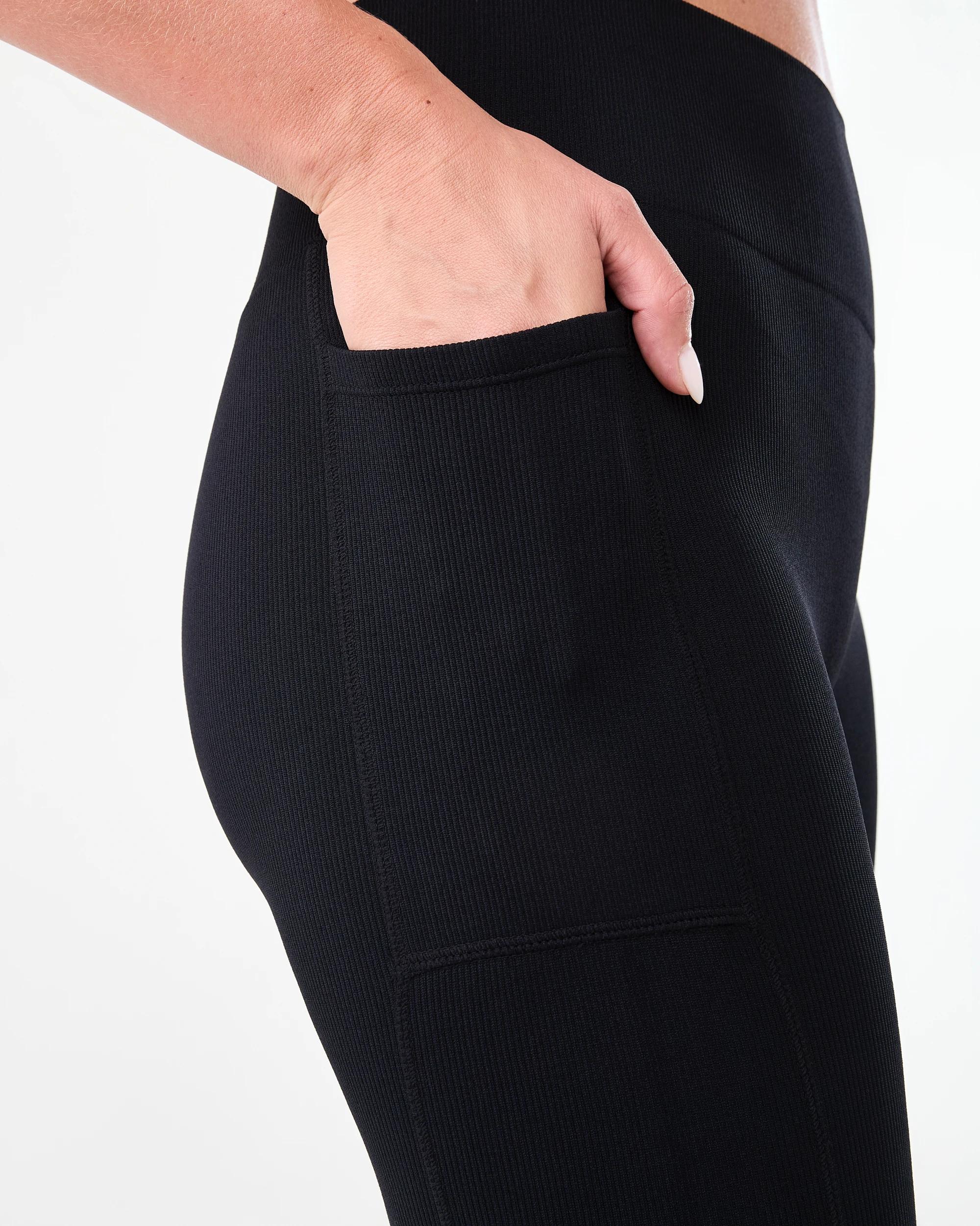 5 Active Womens Seamfree Pocket Leggings Black, 5 of 5