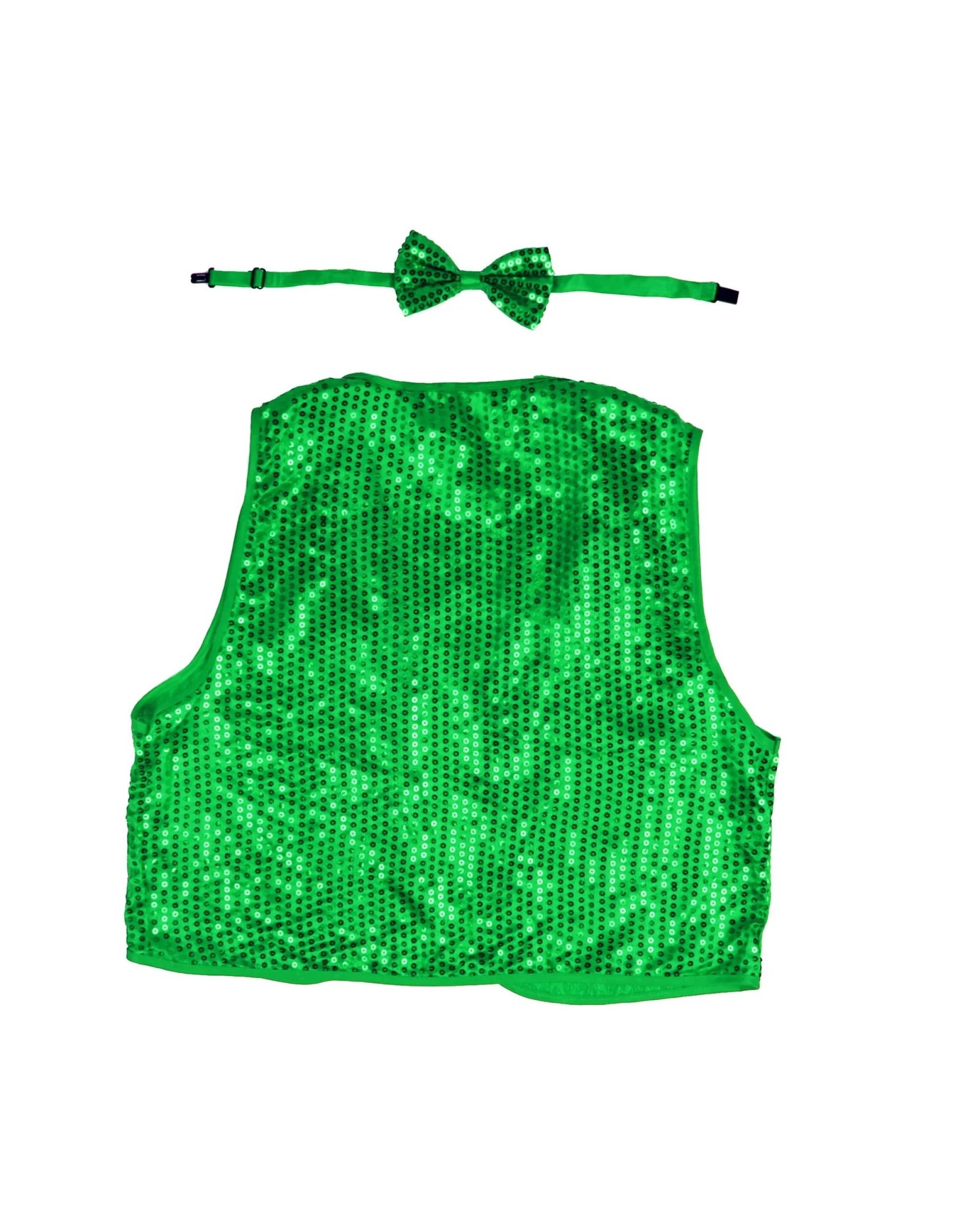 2 BR Costumes Kids Sequin Vest and Bow Tie Set for 80s Party Dress Up, 2 of 2