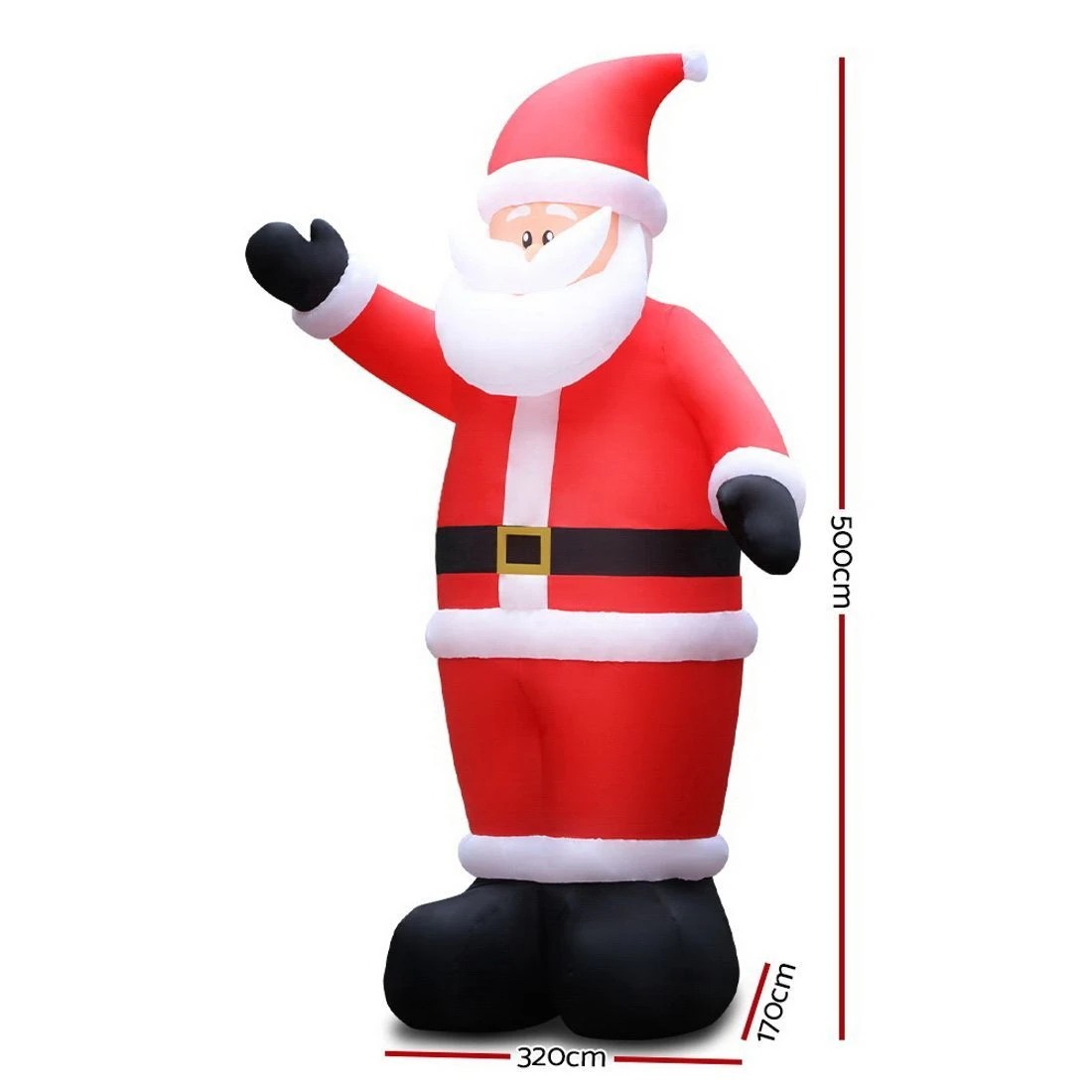 3 Jingle Jollys Christmas Inflatable Santa 5M Illuminated Decorations - Multi, 3 of 6